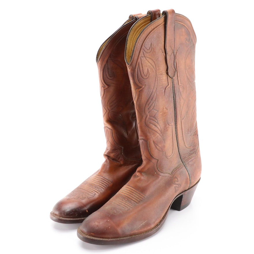 Men's Biltrite Neoprene Western Style Boots in Brown Leather