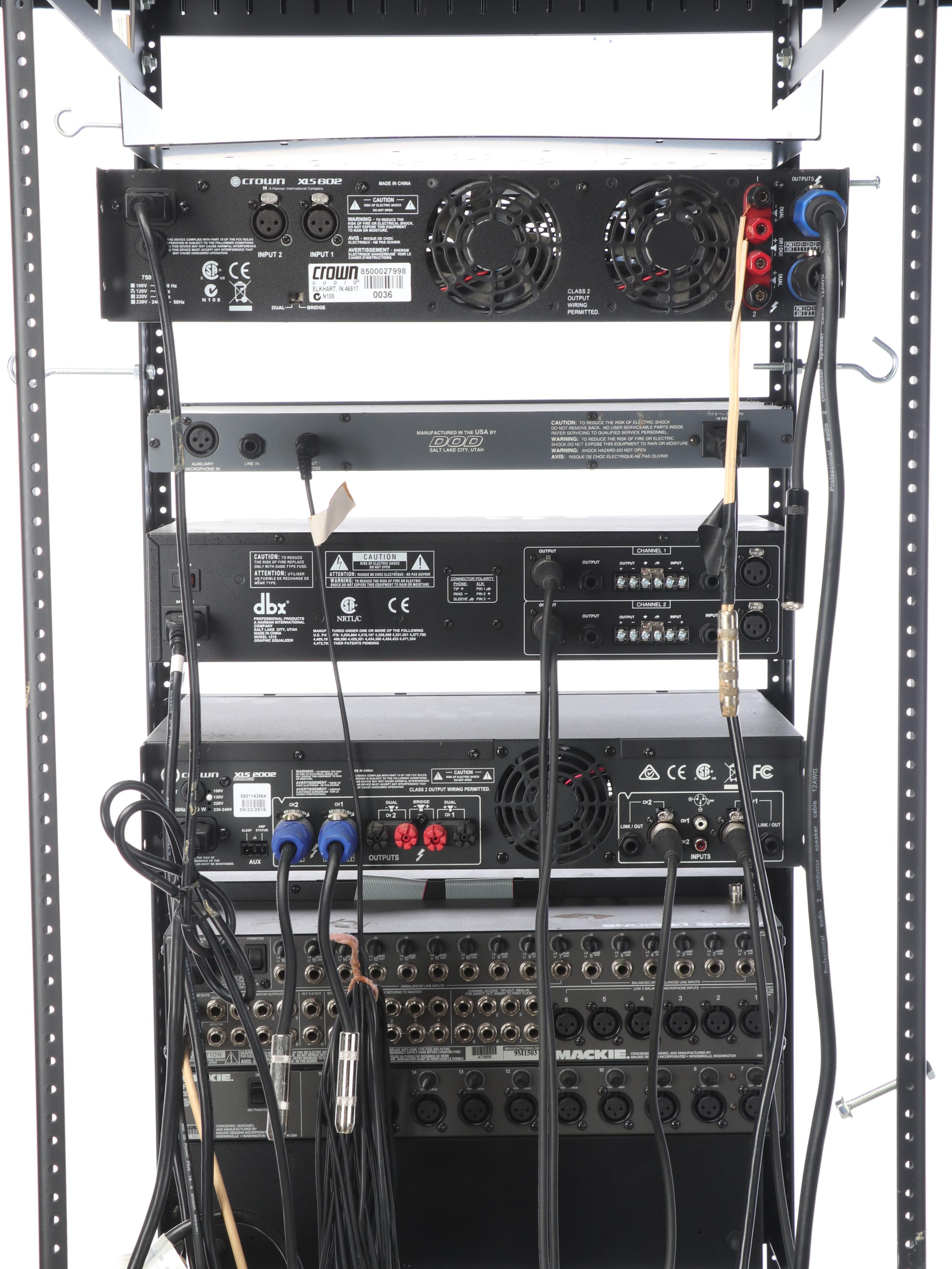 Peavey 701R Mixer, Crown, dbx, DOD and More Sound Components with Rack