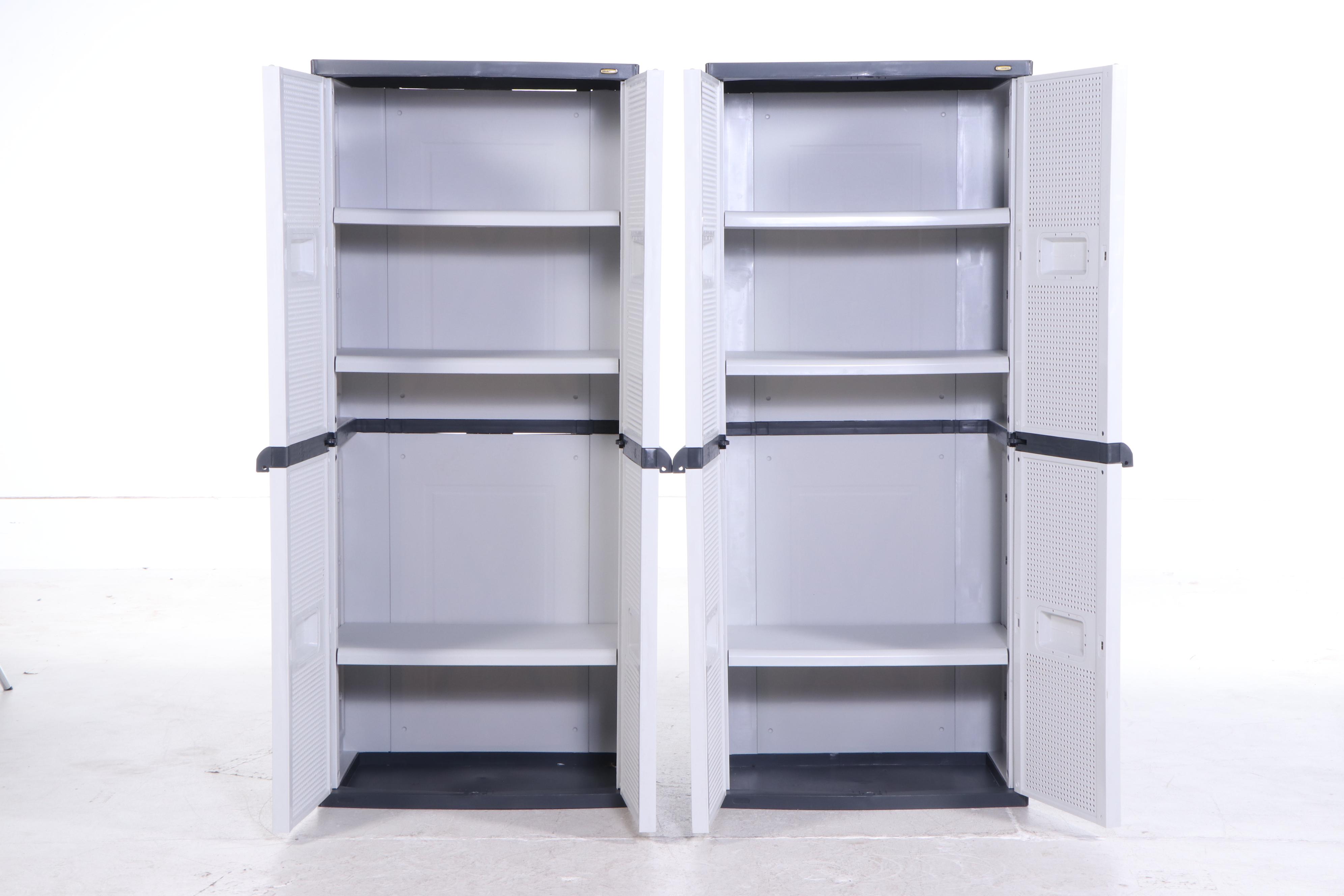 Two Workforce Heavy Duty Garage Storage Cabinets