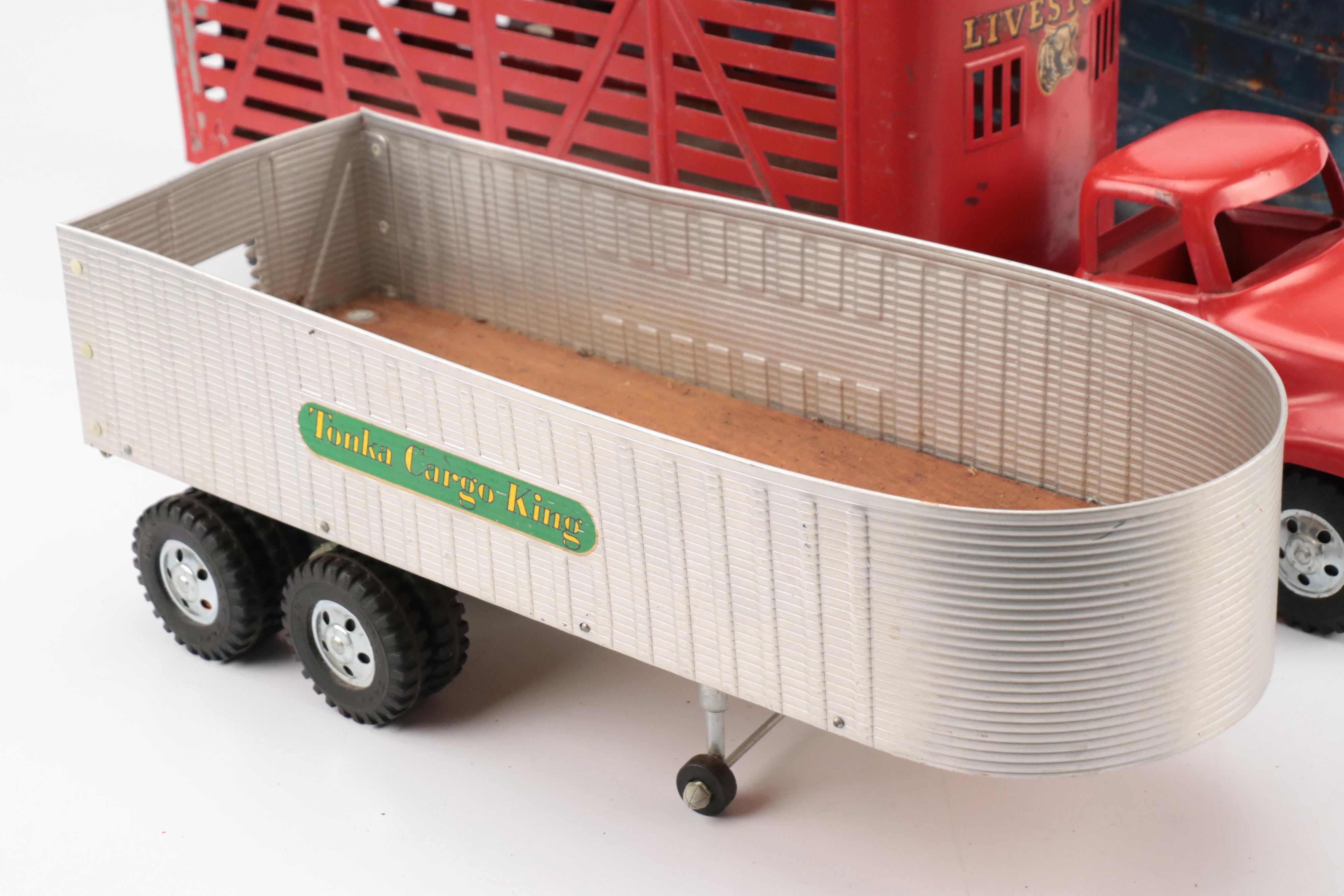 Tonka Toy Diecast Truck and Trailer Toys with Other Metal Toy Trailers