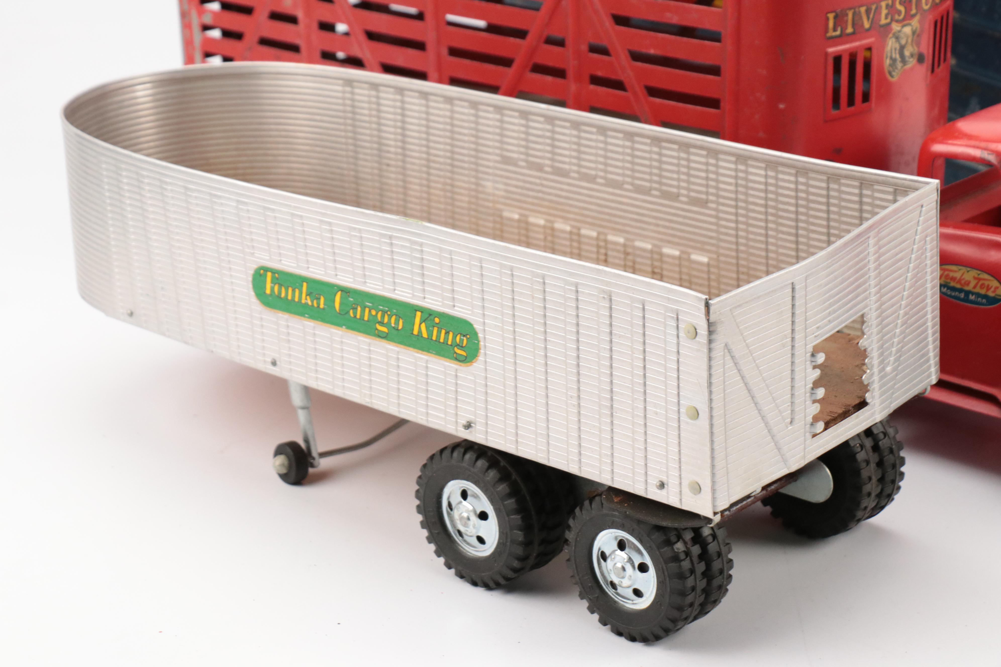 Tonka Toy Diecast Truck and Trailer Toys with Other Metal Toy Trailers