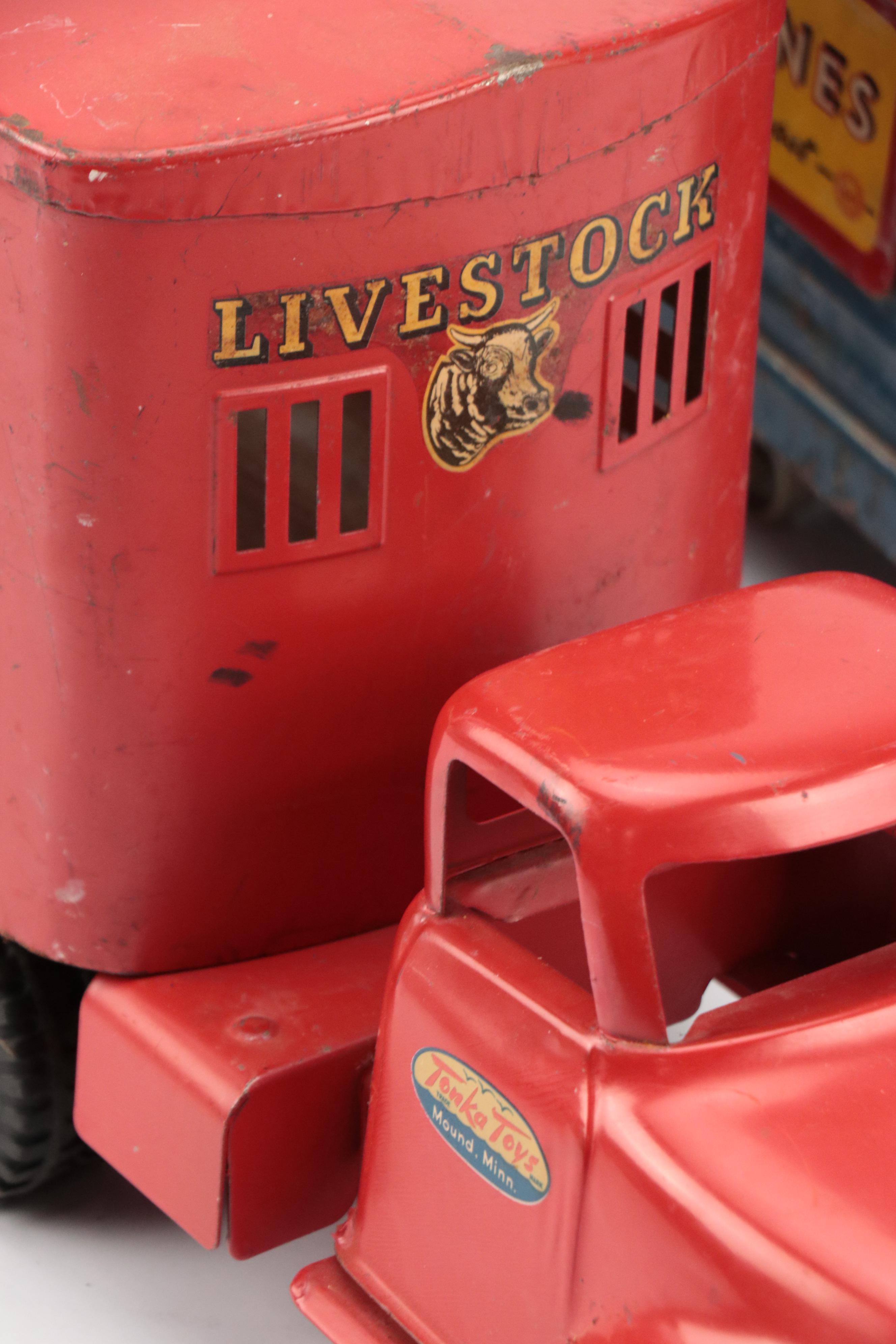 Tonka Toy Diecast Truck and Trailer Toys with Other Metal Toy Trailers