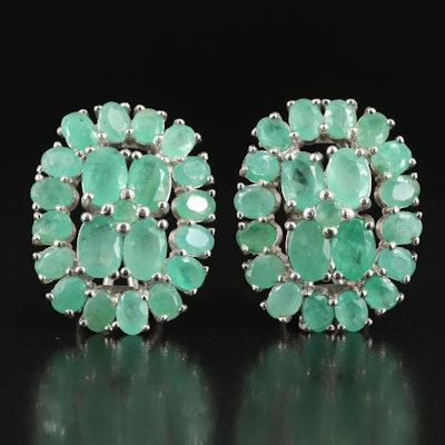 Sterling Emerald Earrings