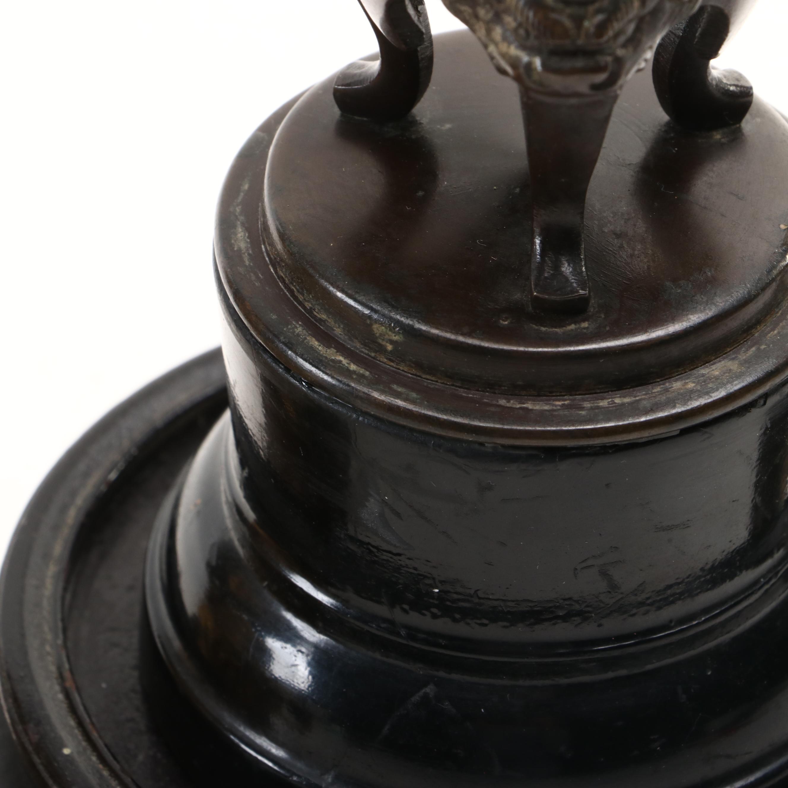 Tibetan Bronze Tara, Japanese Bronze Candlestick, Vantine's Iron Censer and More