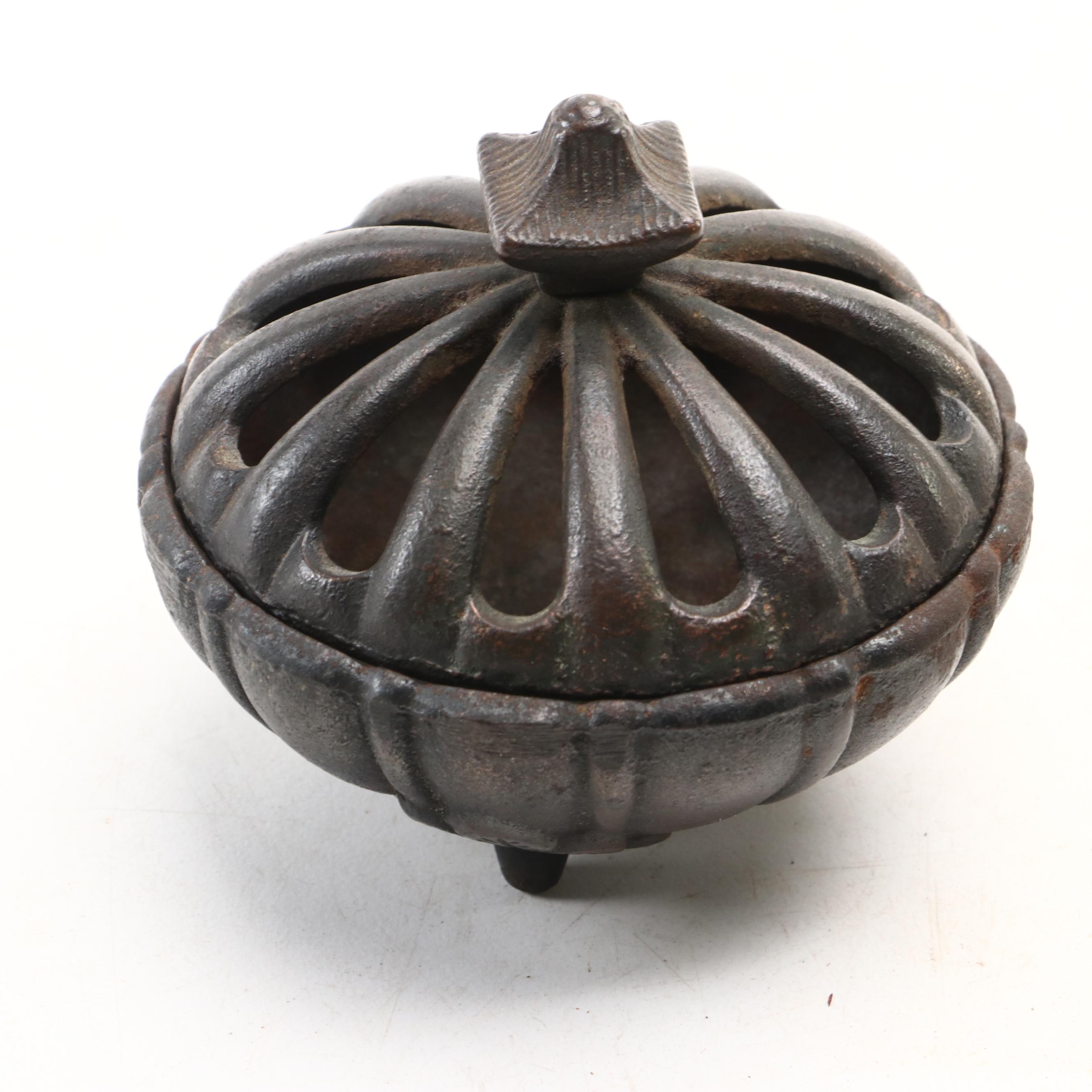 Tibetan Bronze Tara, Japanese Bronze Candlestick, Vantine's Iron Censer and More