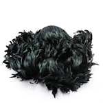 Jack McConnell Boutique Vintage Iridescent Feather Cloche and Oversized Boa
