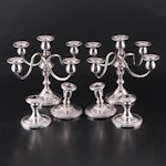 Preisner Sterling Silver Candelabrum with Sterling Candlesticks