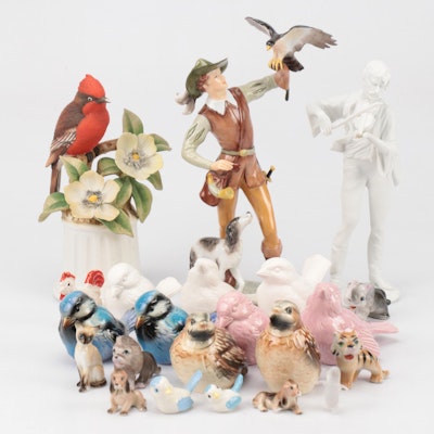 Goebel Hand-Painted Porcelain Birds, Dogs, More Animals and Figurines