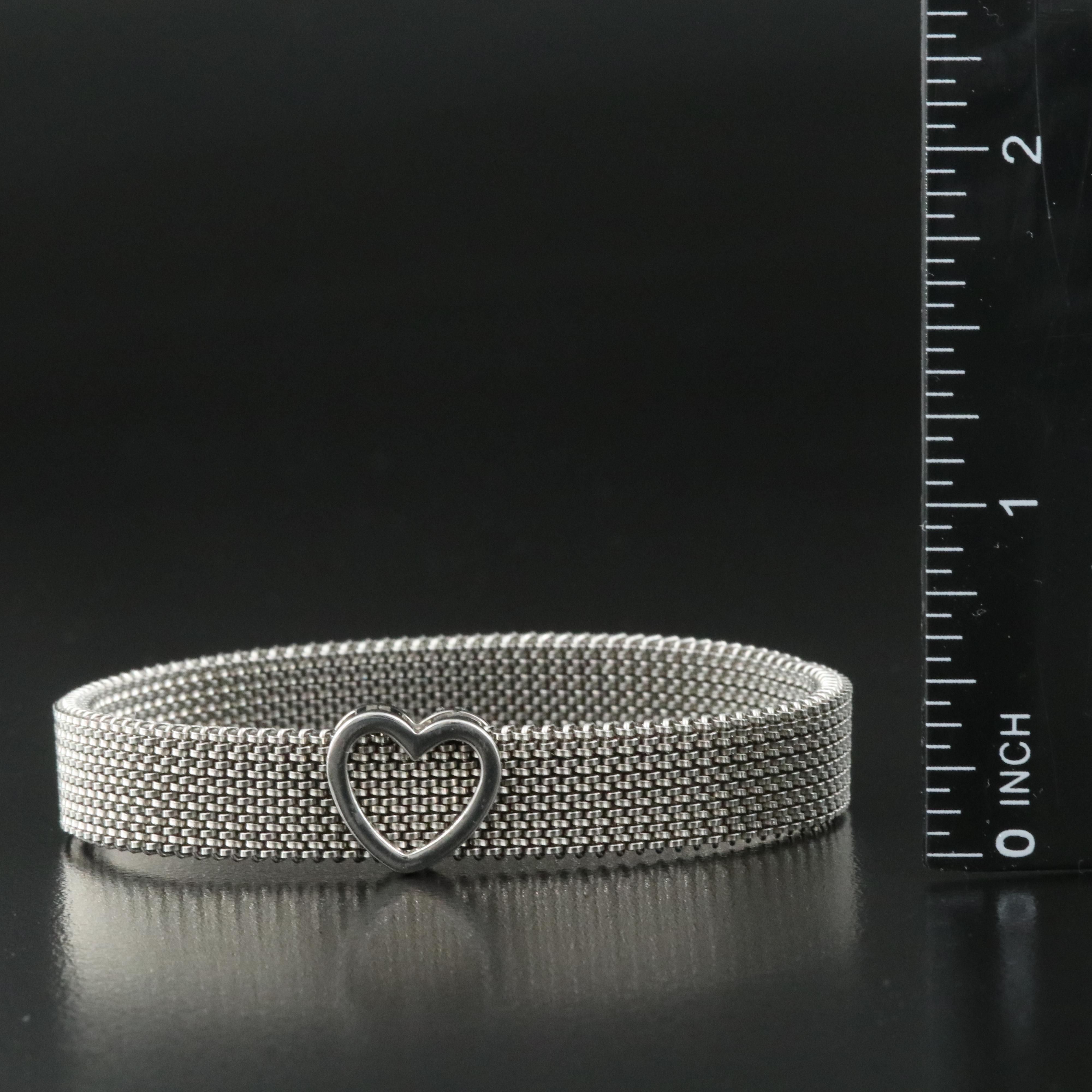 Tiffany & Co. Steel Heart Mesh Bracelet