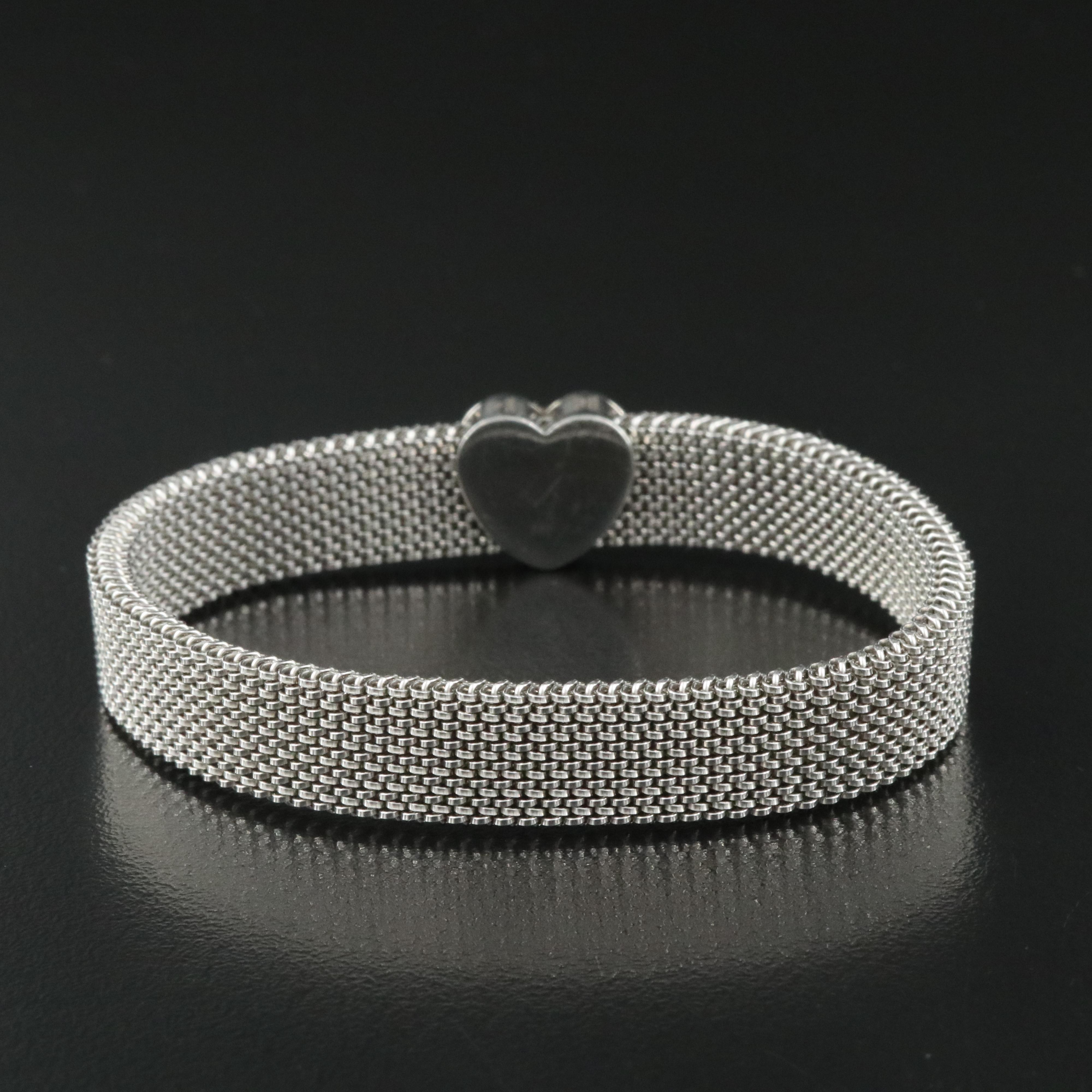 Tiffany & Co. Steel Heart Mesh Bracelet