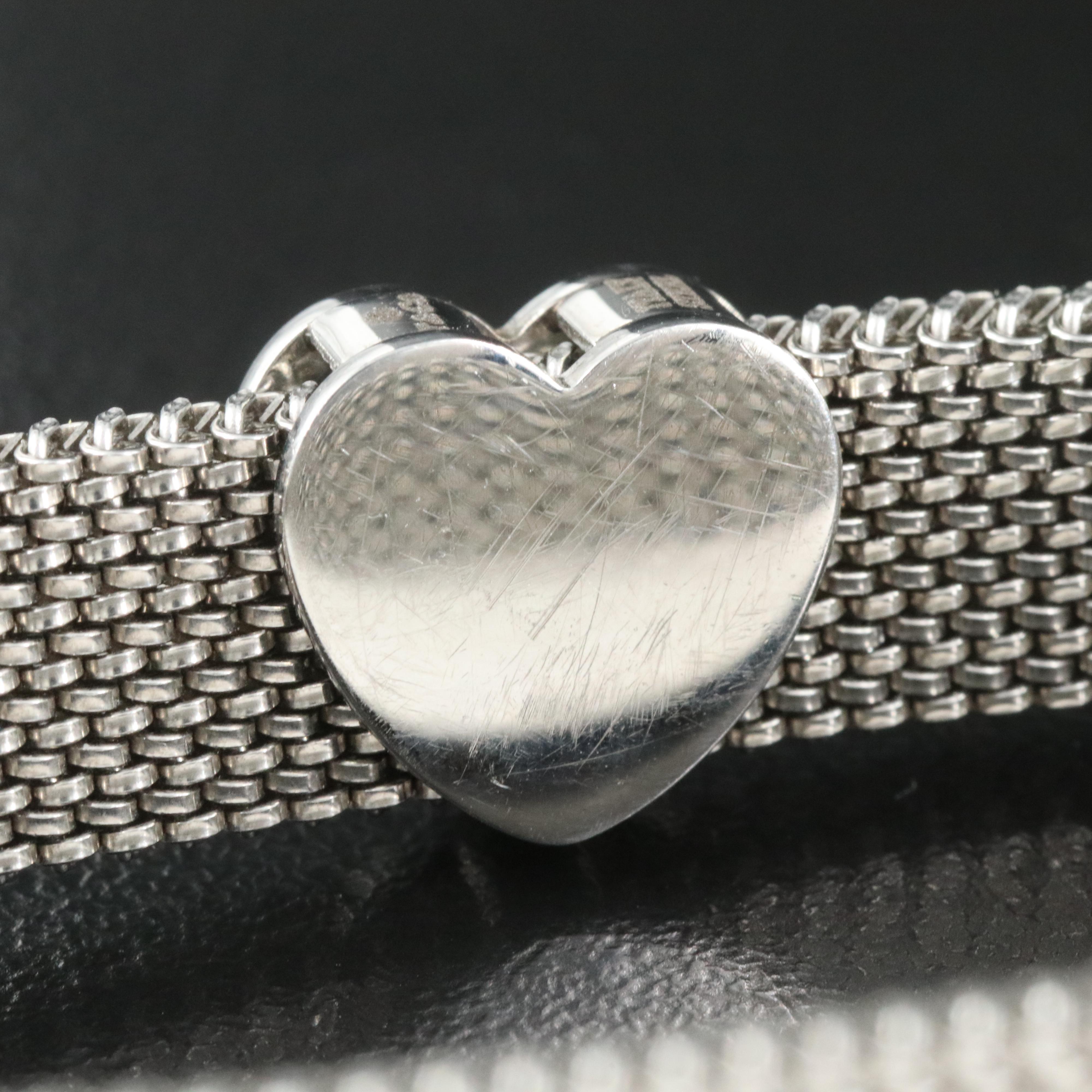 Tiffany & Co. Steel Heart Mesh Bracelet