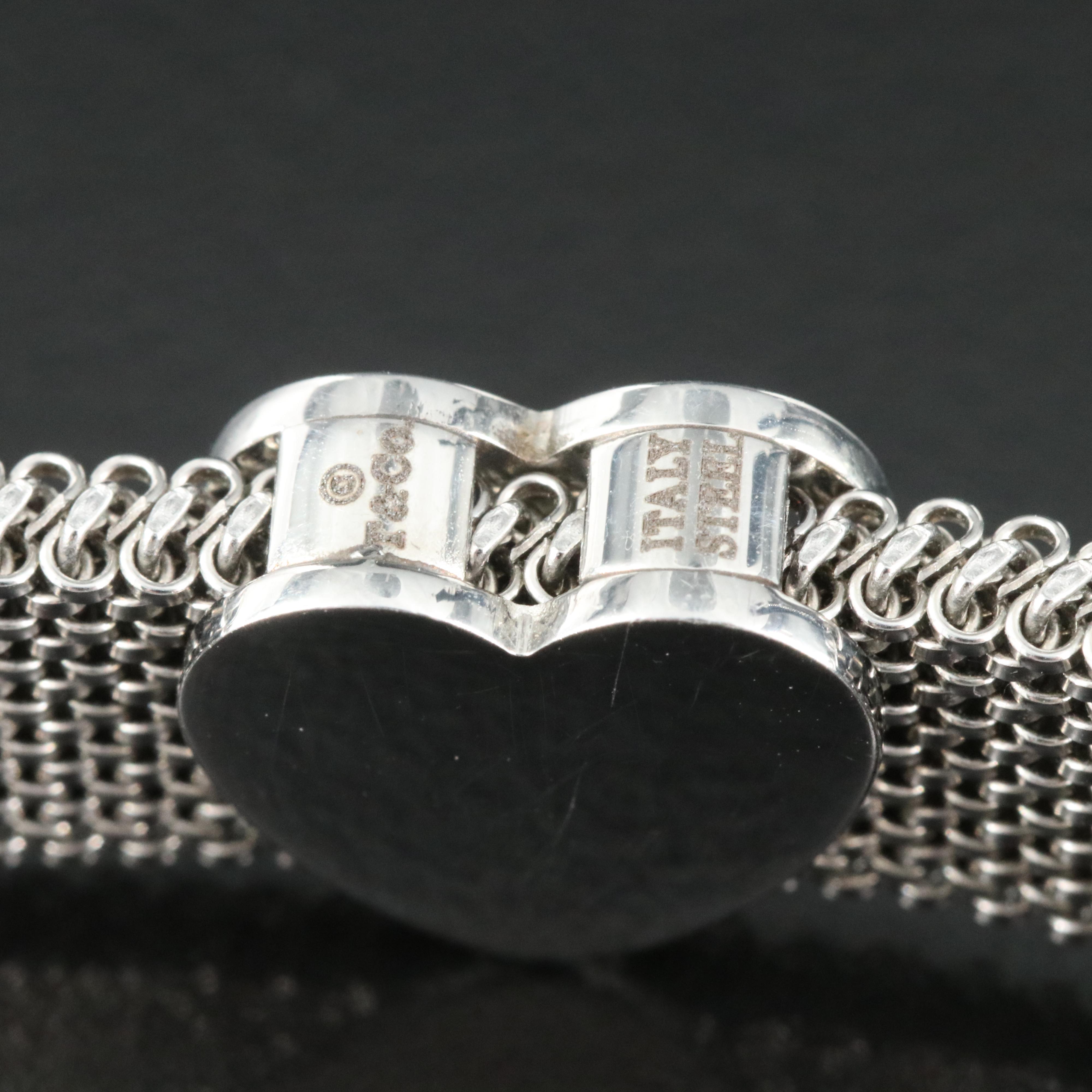 Tiffany & Co. Steel Heart Mesh Bracelet