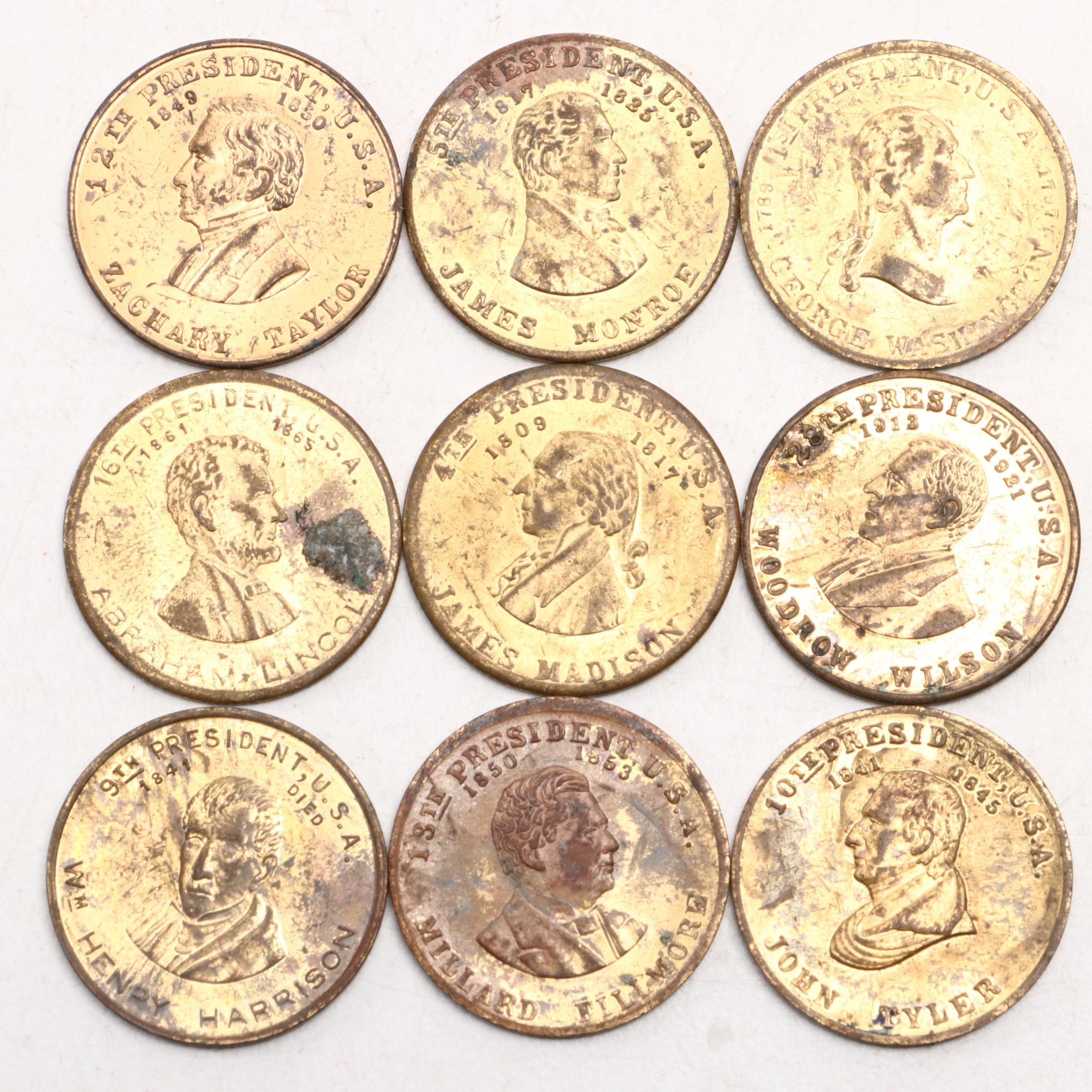 James Madison, George Washington and Other Presidential Tokens