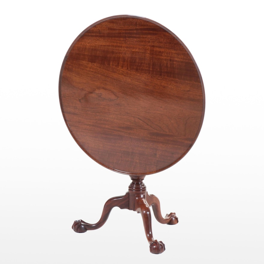 Stickley Williamsburg Reserve Collection Mahogany Birdcage Tilt-Top Table