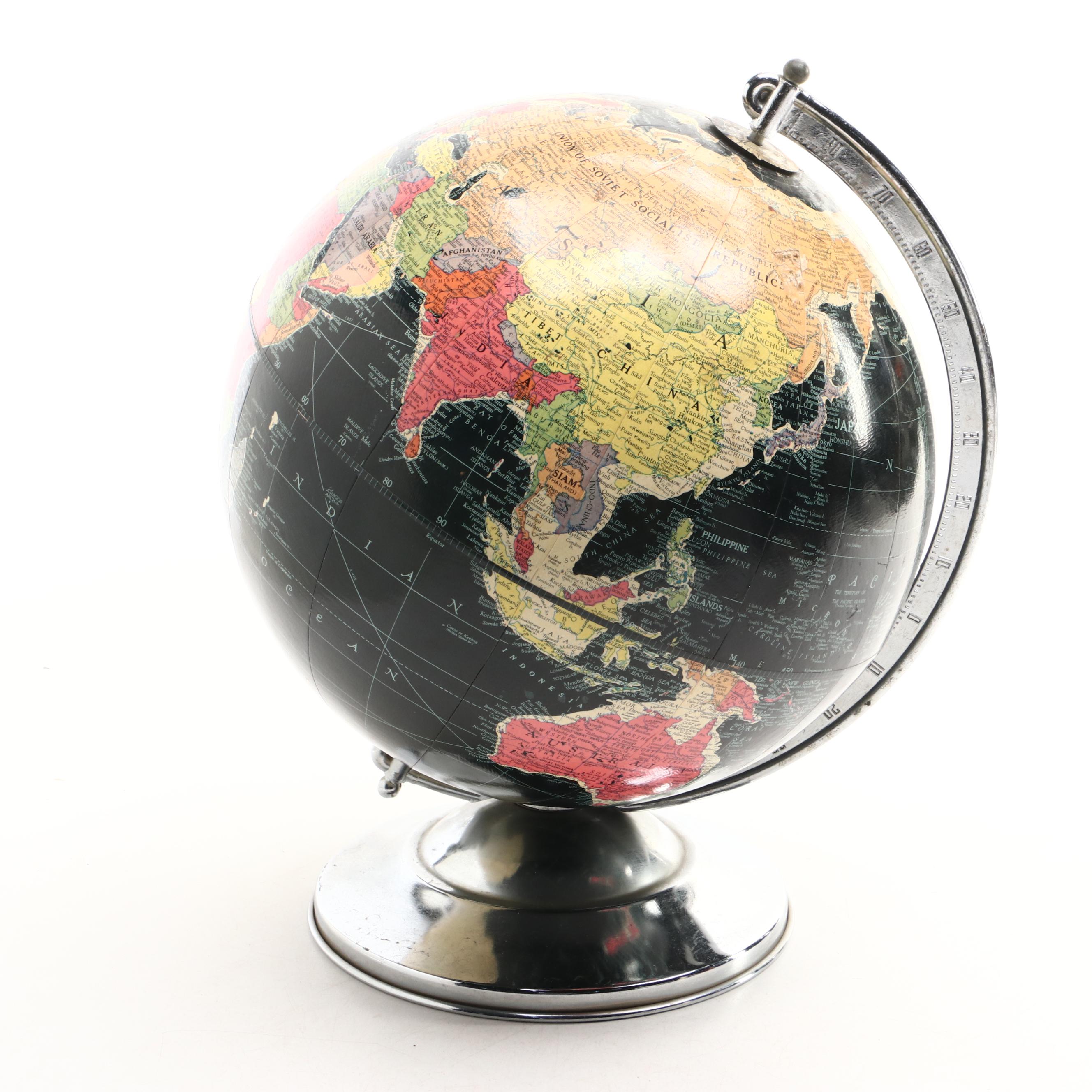 Replogle 12" Precision Globe with Guidebook and Rand McNally Atlas