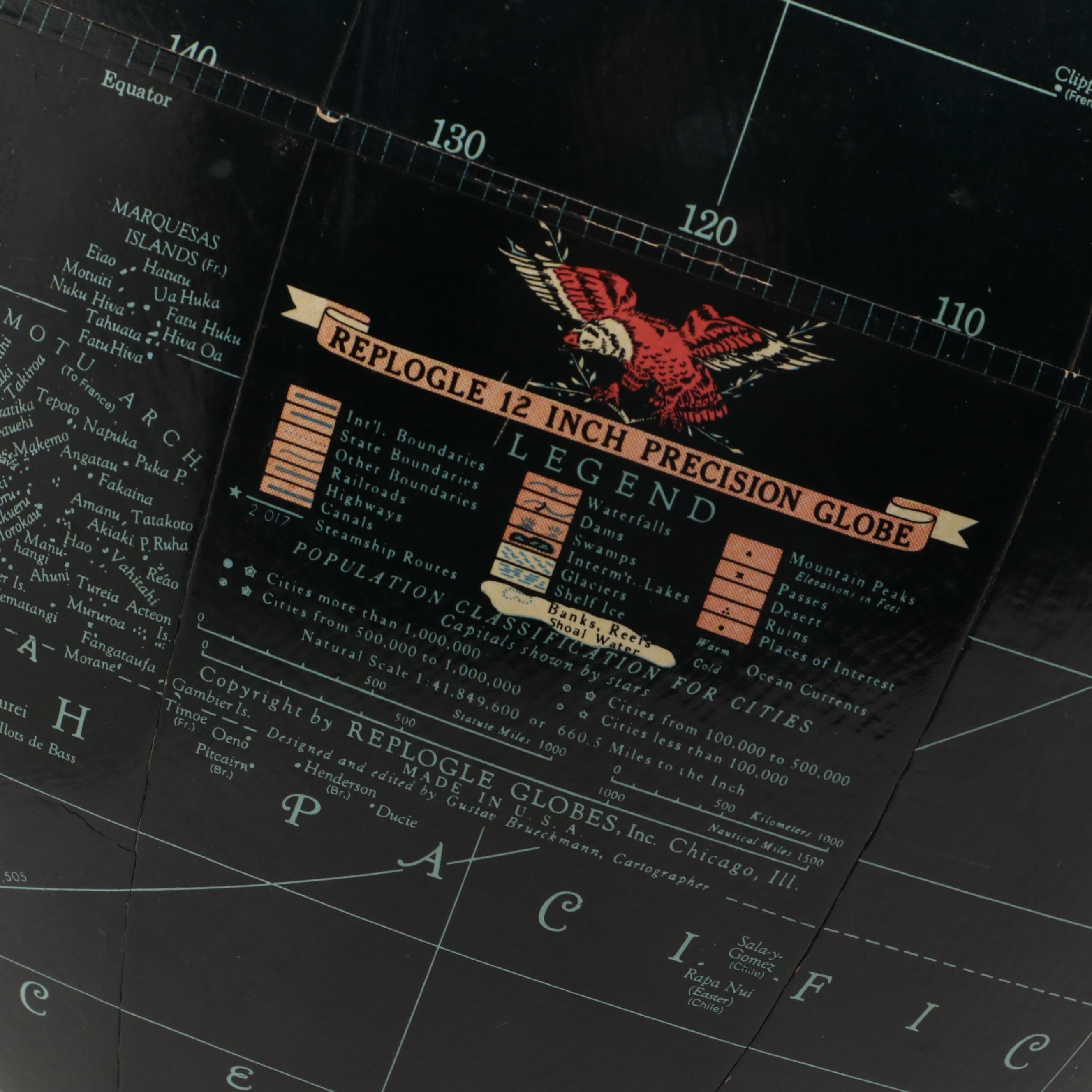 Replogle 12" Precision Globe with Guidebook and Rand McNally Atlas