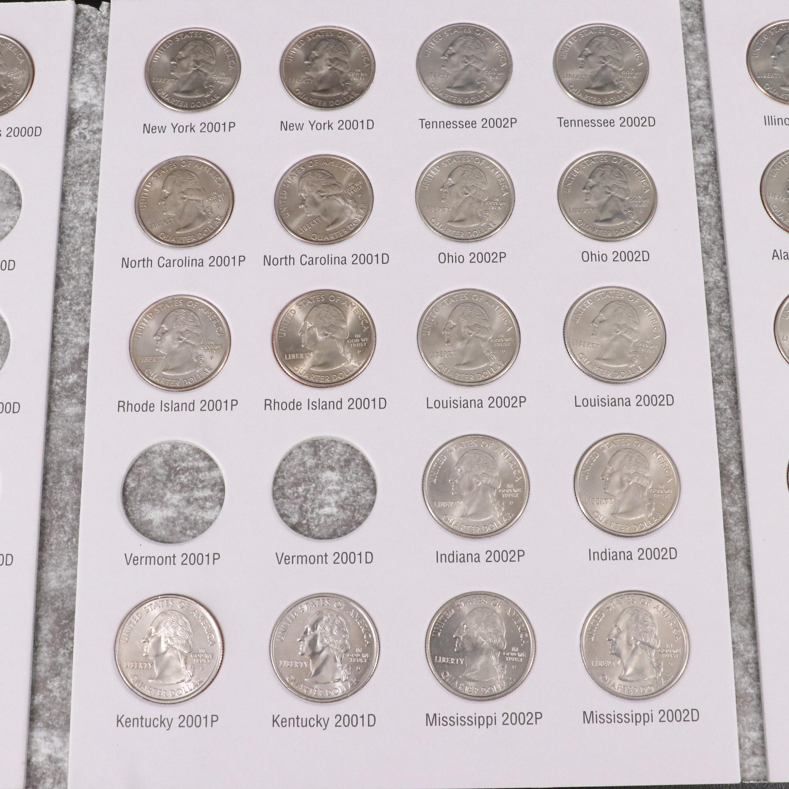 Four Binders of U.S. Statehood Quarters