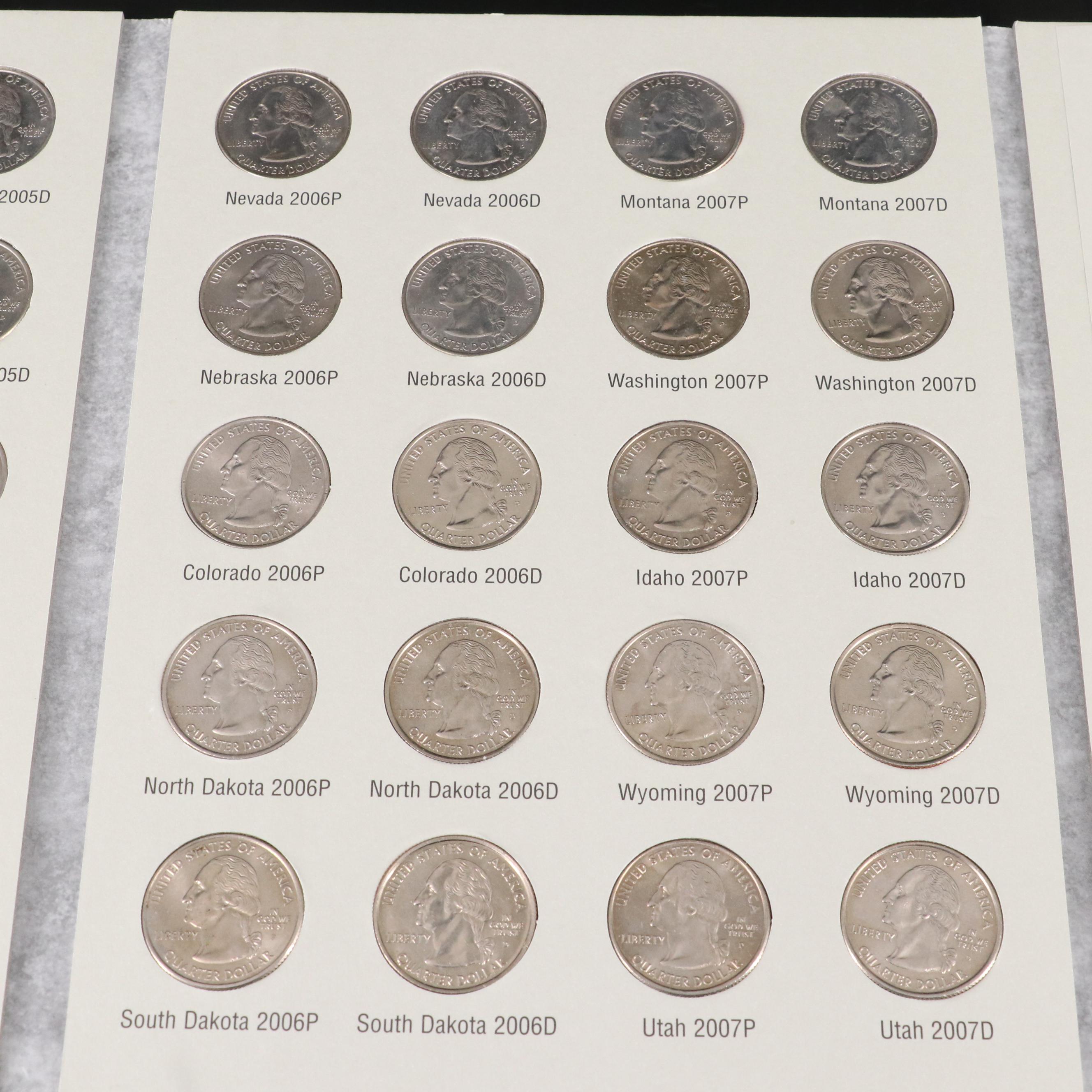 Four Binders of U.S. Statehood Quarters