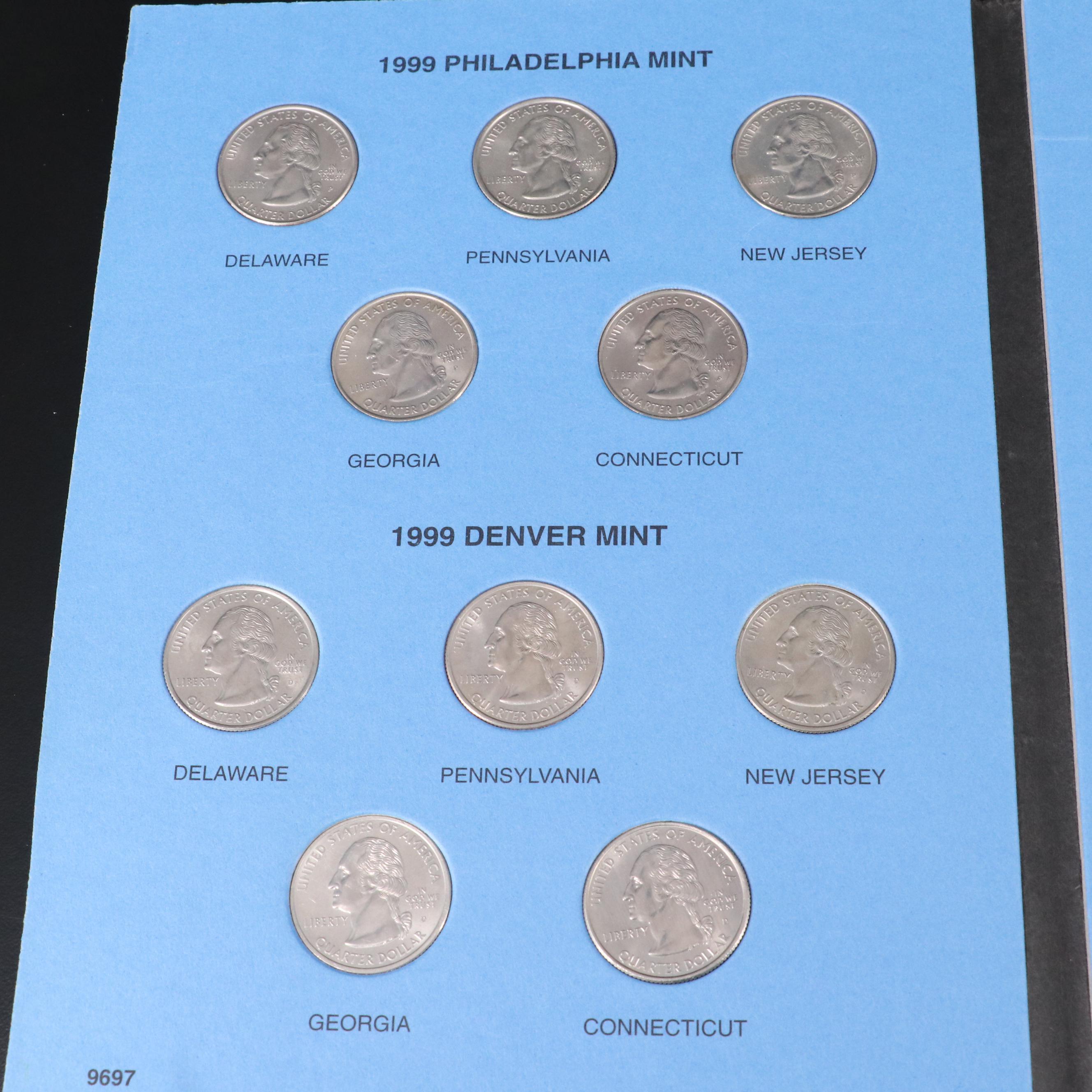 Four Binders of U.S. Statehood Quarters