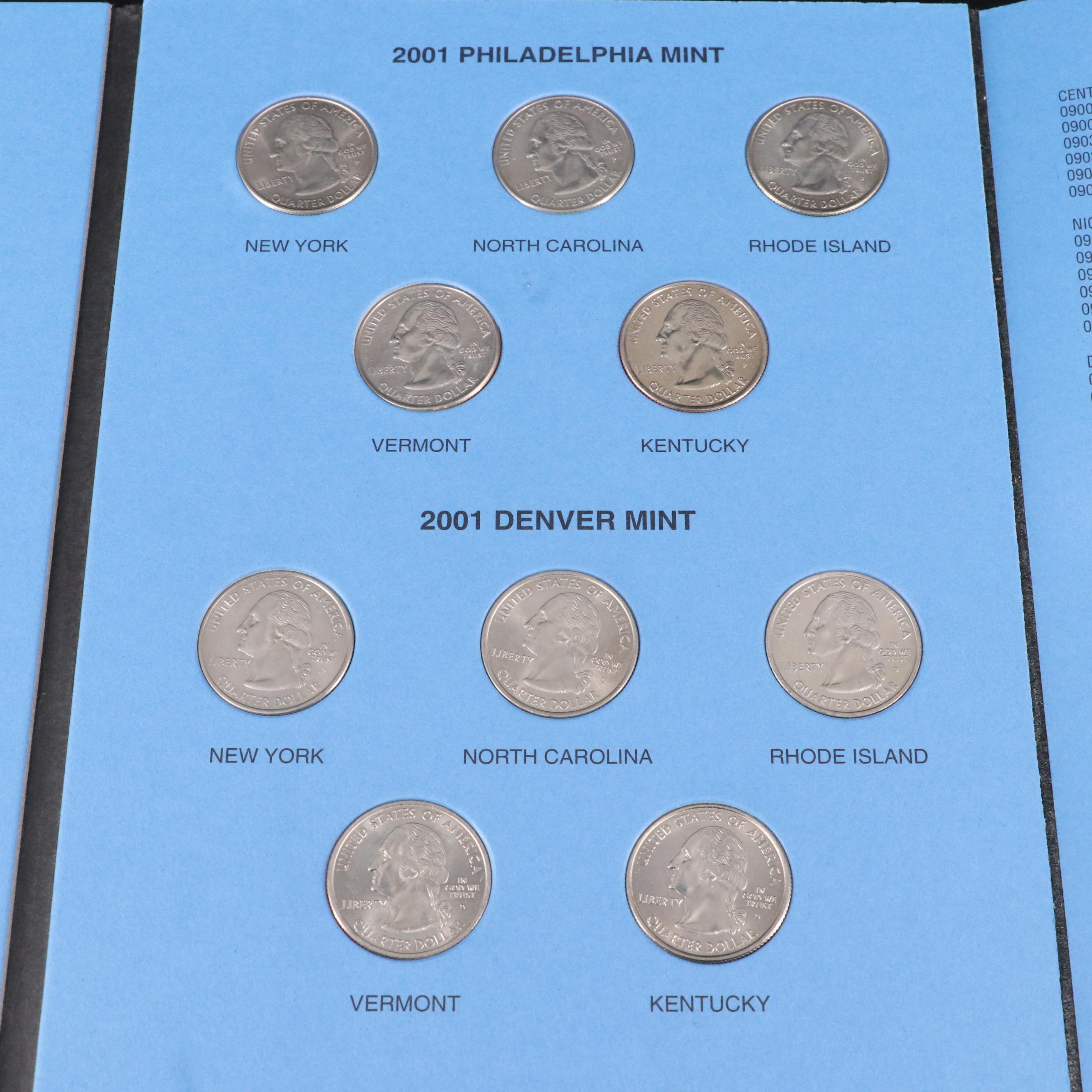 Four Binders of U.S. Statehood Quarters