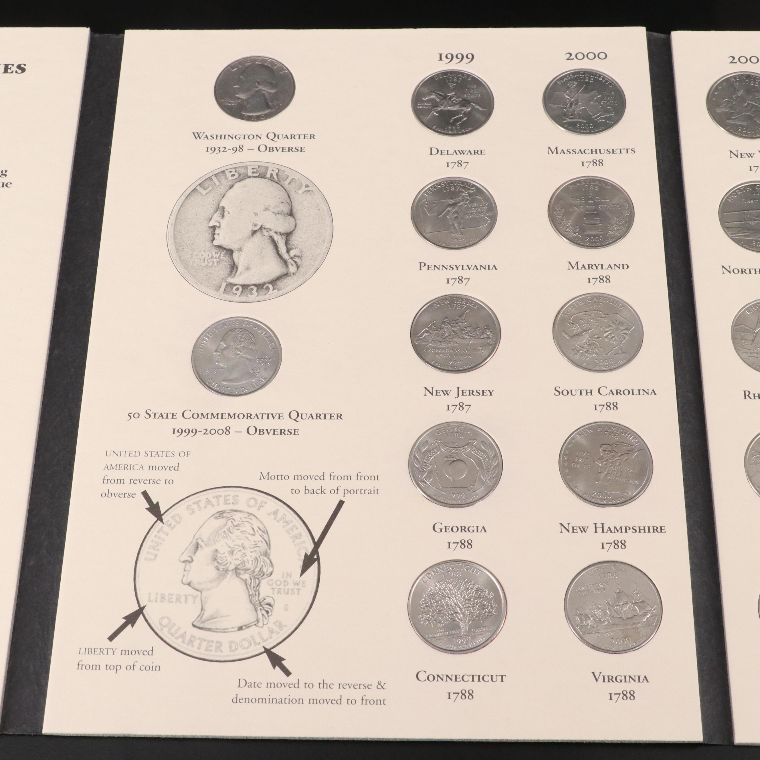 Four Binders of U.S. Statehood Quarters