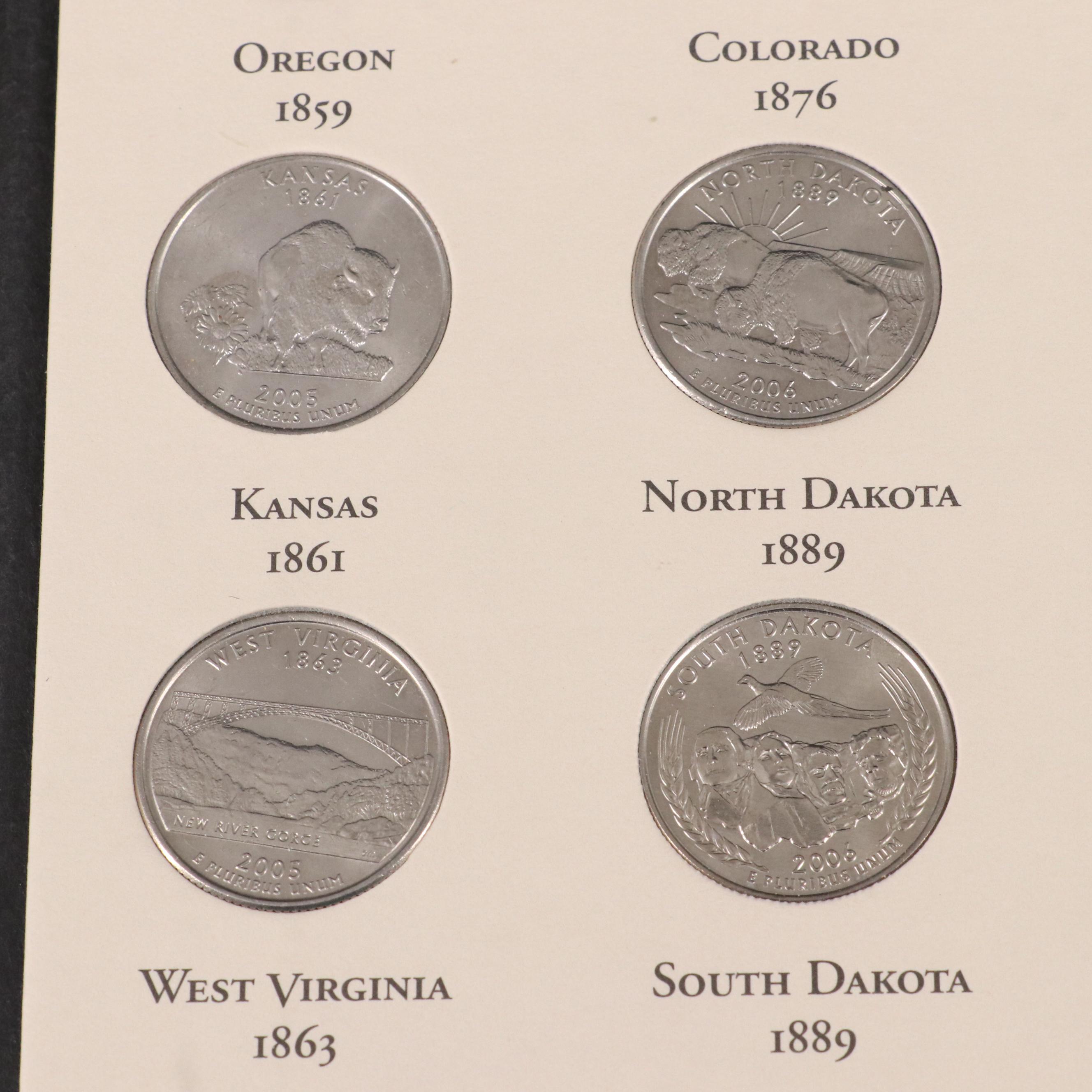 Four Binders of U.S. Statehood Quarters