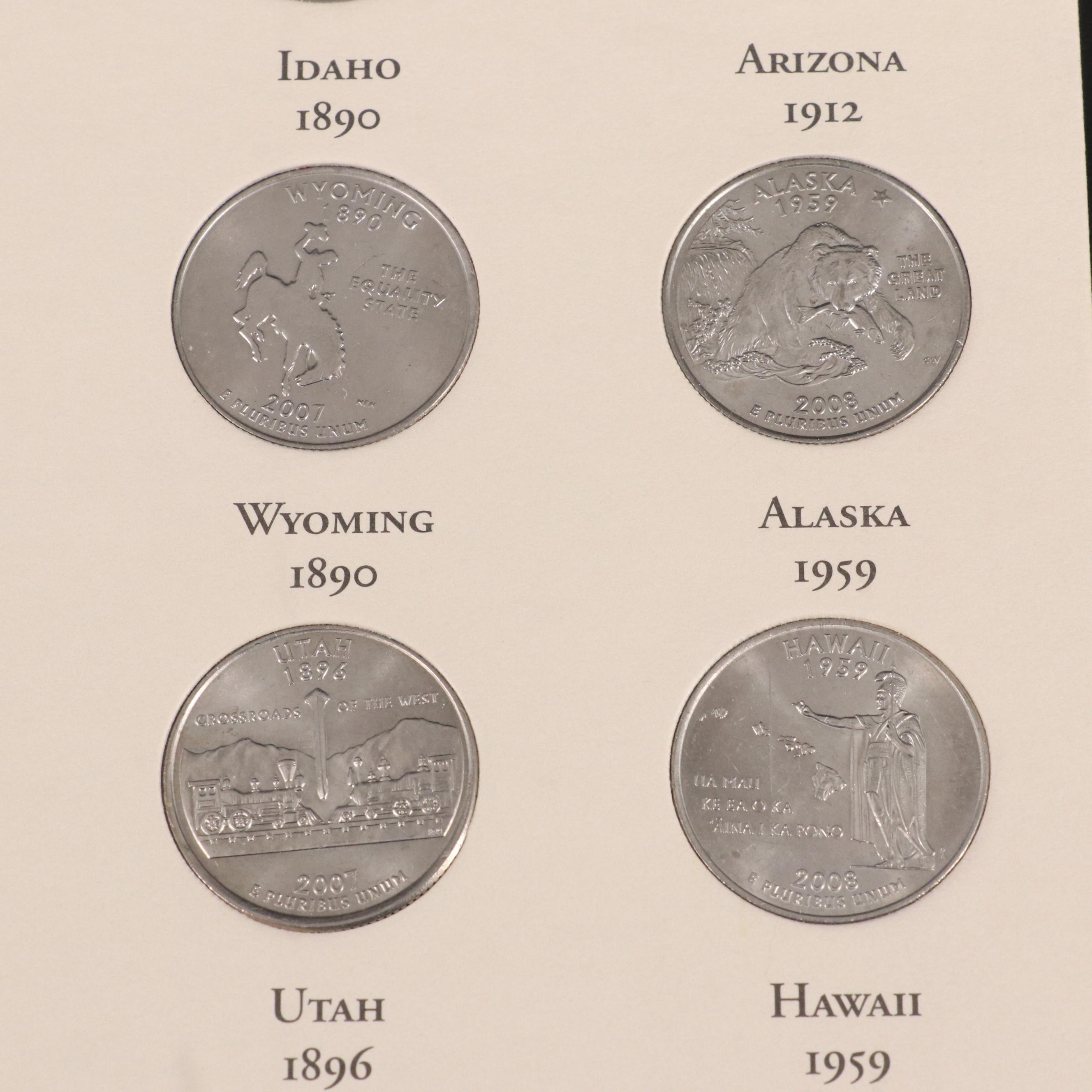Four Binders of U.S. Statehood Quarters