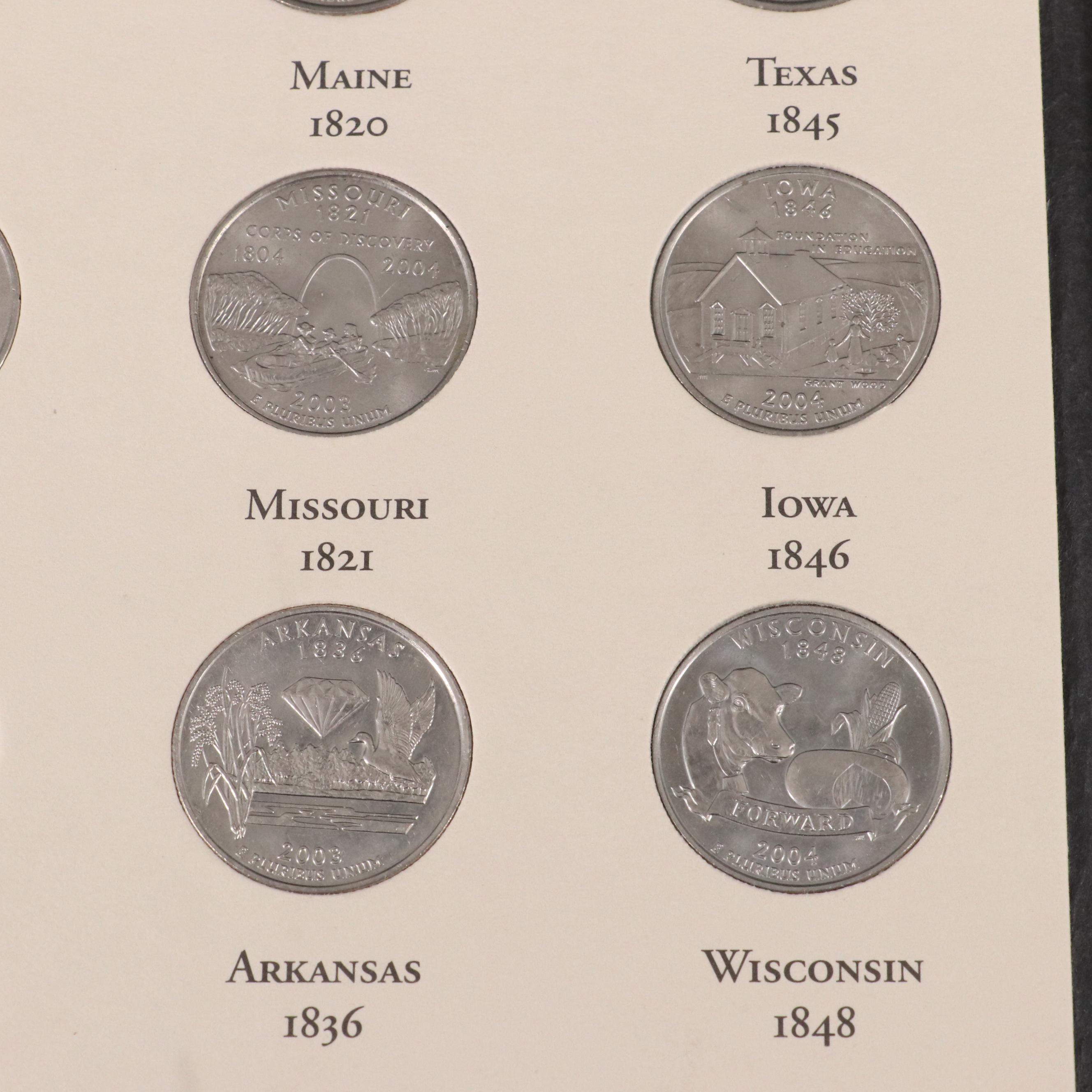 Four Binders of U.S. Statehood Quarters