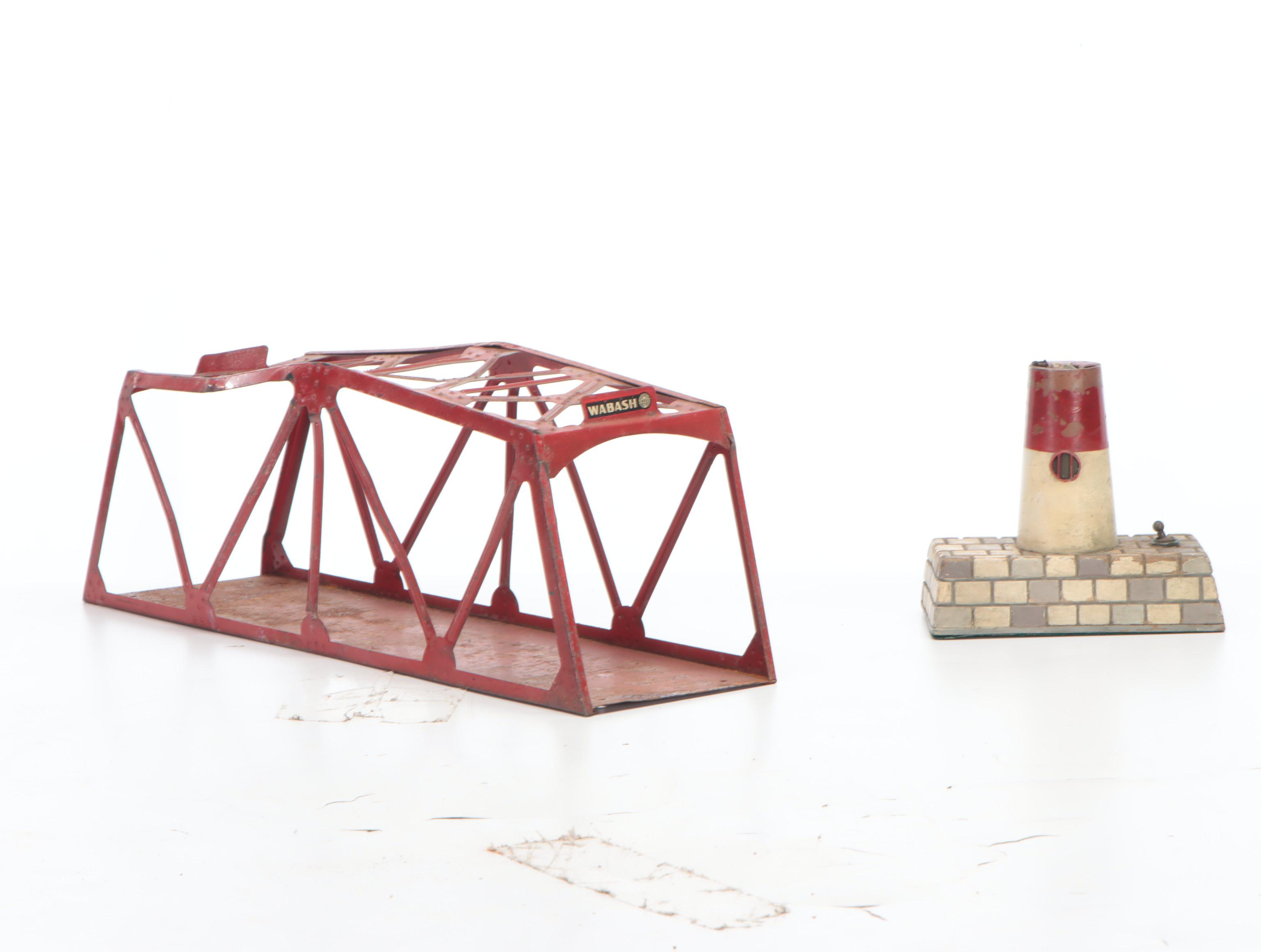 Lionel Corporation Model Train Scenery, Bridges, Signals, Controller and Patches