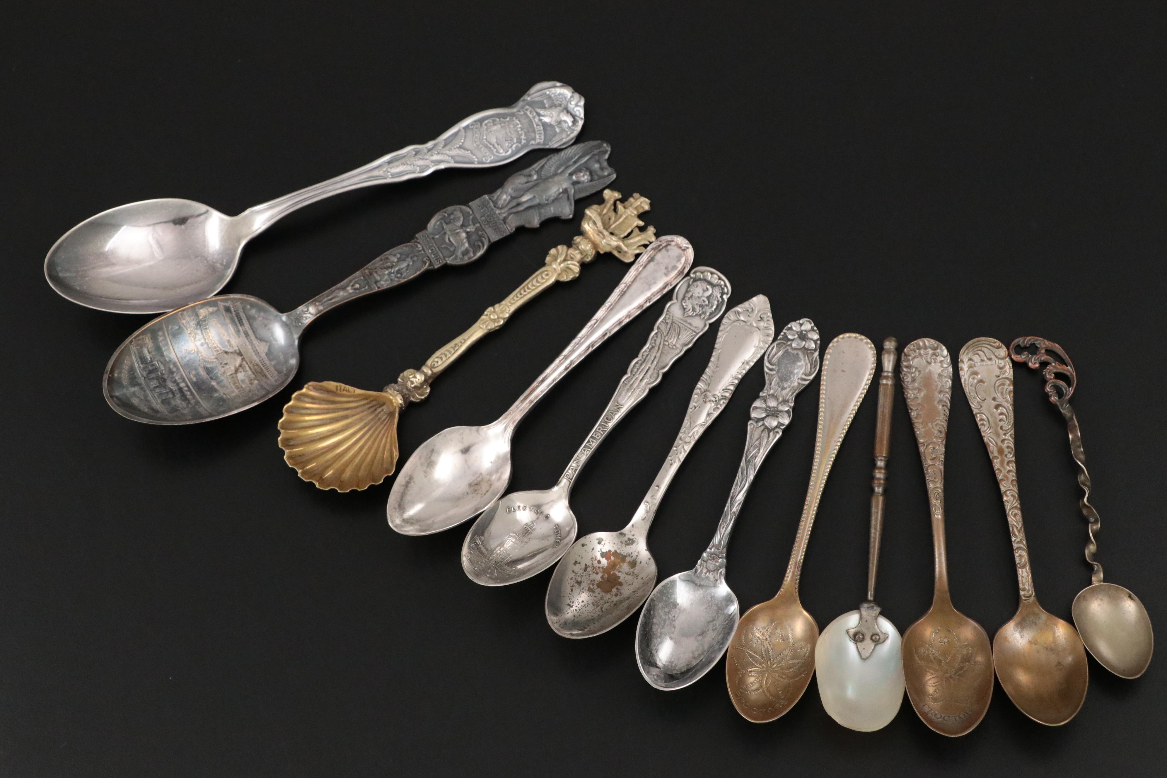 Art Deco Style Silver Plate Flatware With Other Utensils
