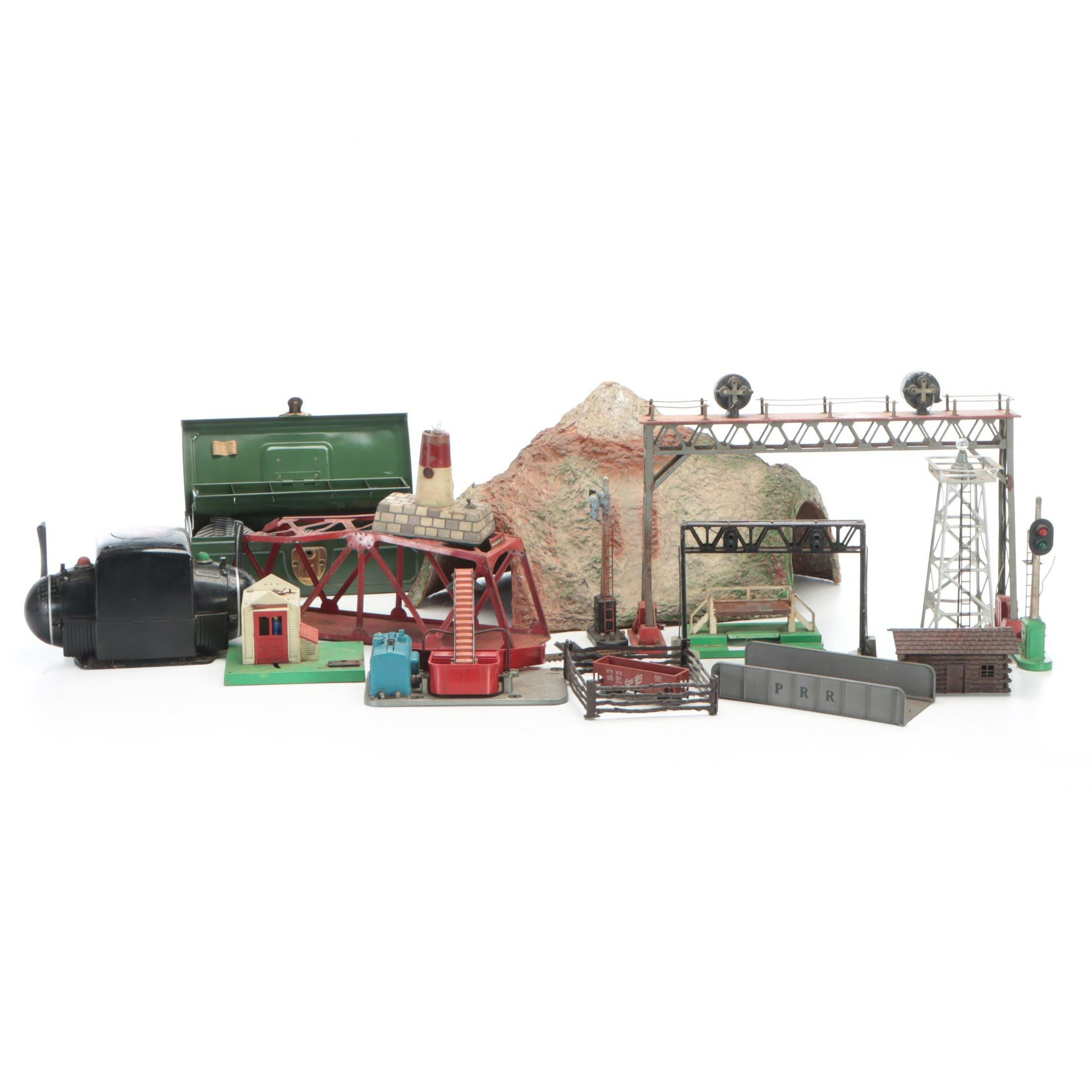 Lionel Corporation Model Train Scenery, Bridges, Signals, Controller and Patches