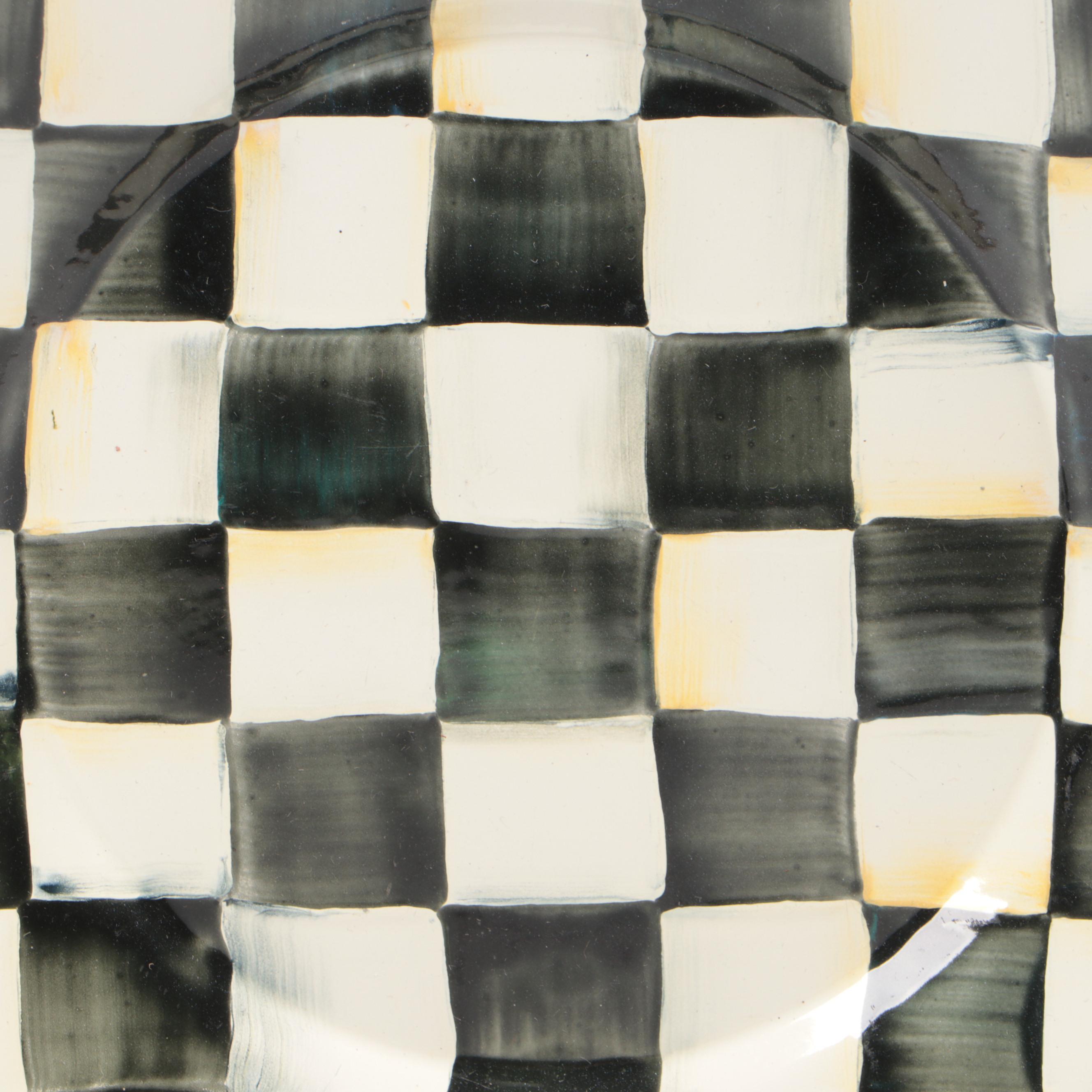 MacKenzie-Childs "Courtly Check" Enameled Plates