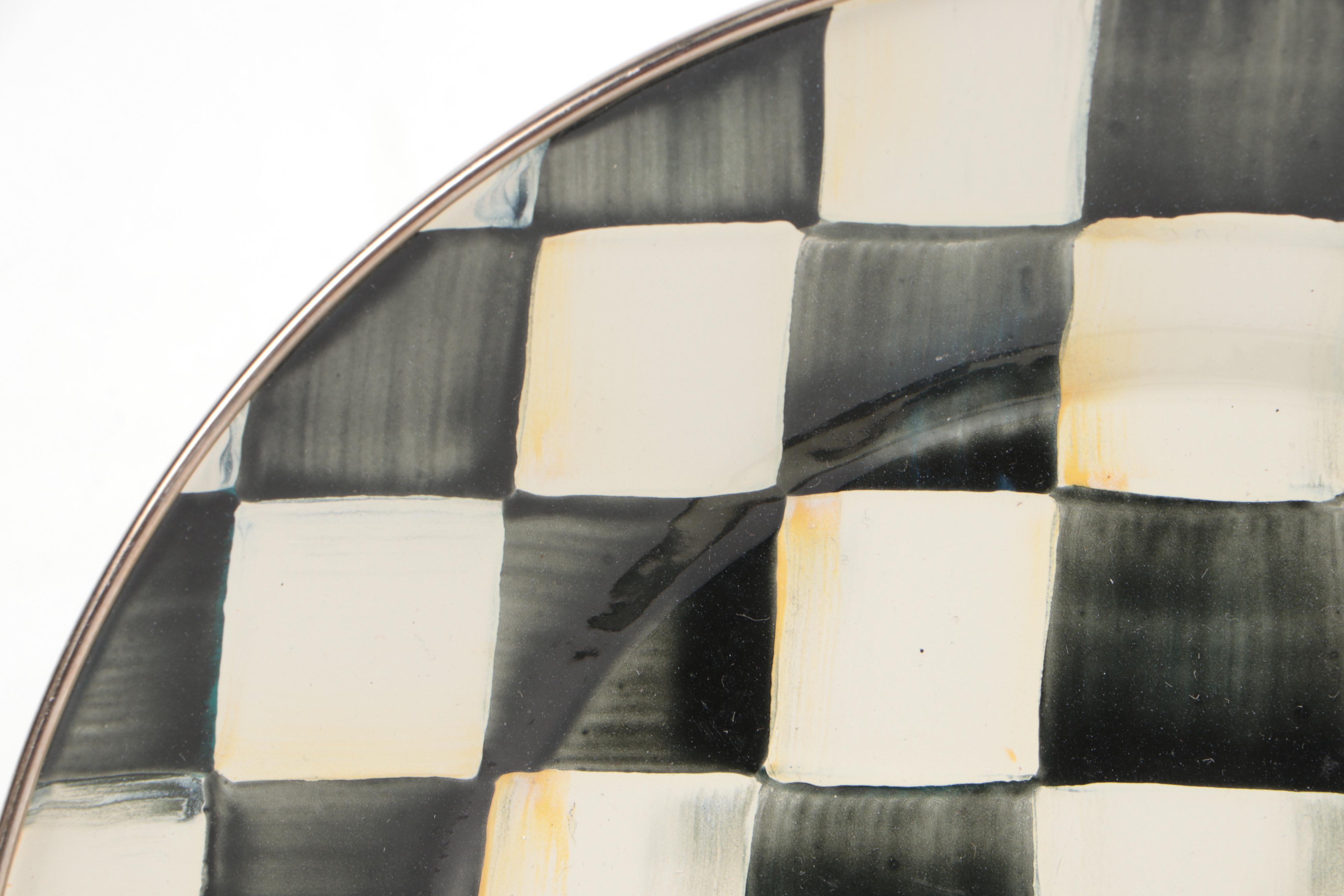 MacKenzie-Childs "Courtly Check" Enameled Plates