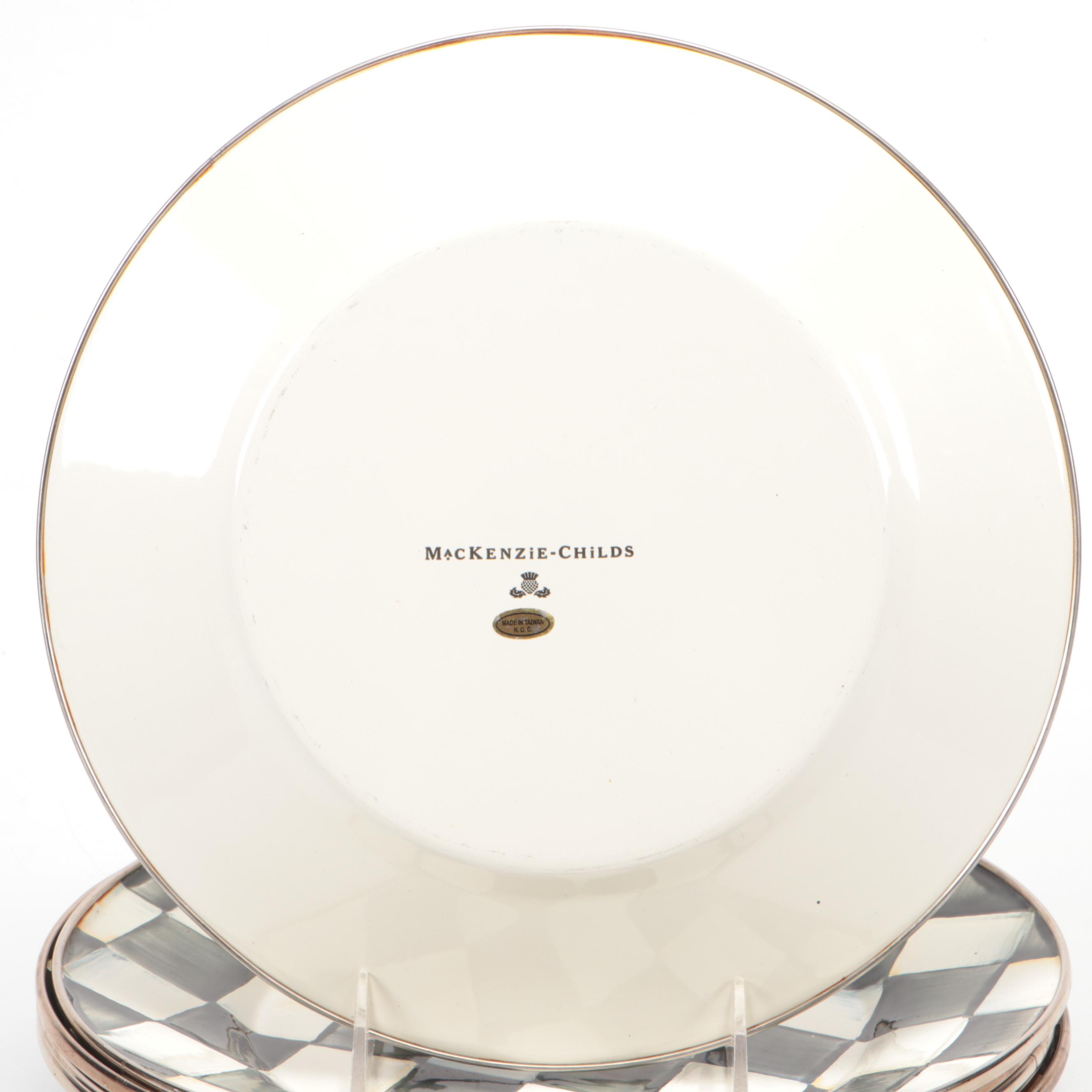 MacKenzie-Childs "Courtly Check" Enameled Plates