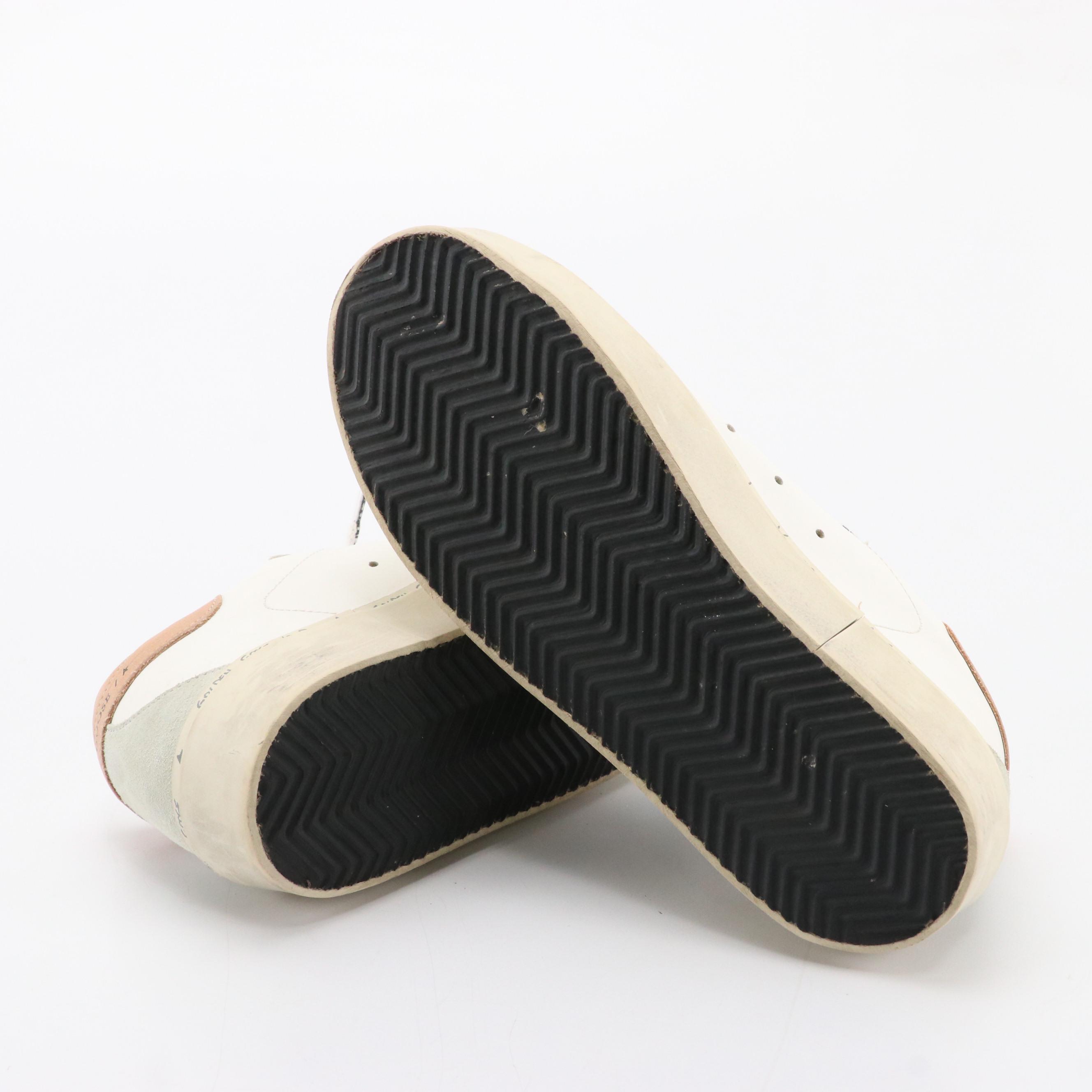 Golden Goose Hi Star Platform Lace-Up Sneakers in White/Turtledove/Ice With Box