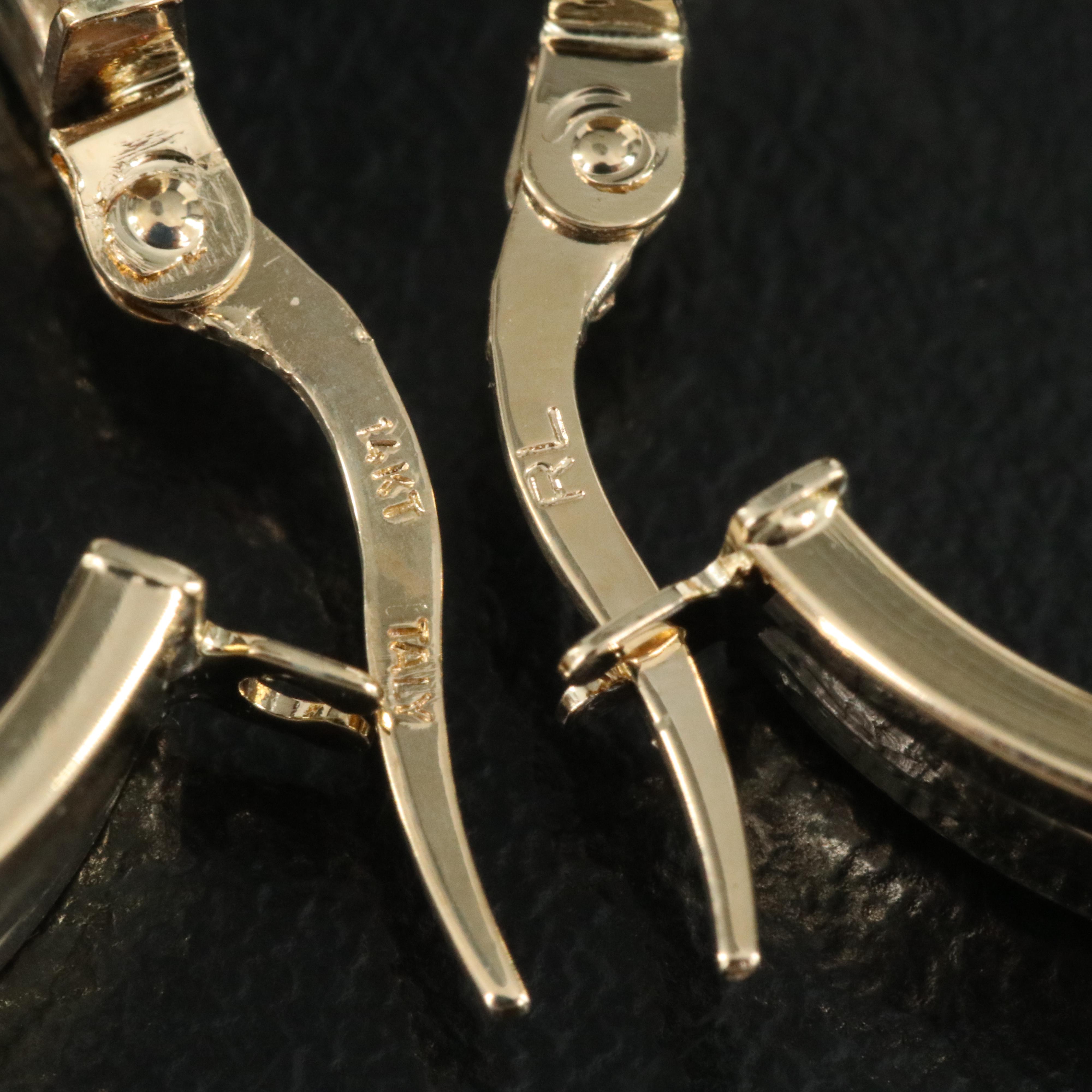 14K Triple Hoop Earrings