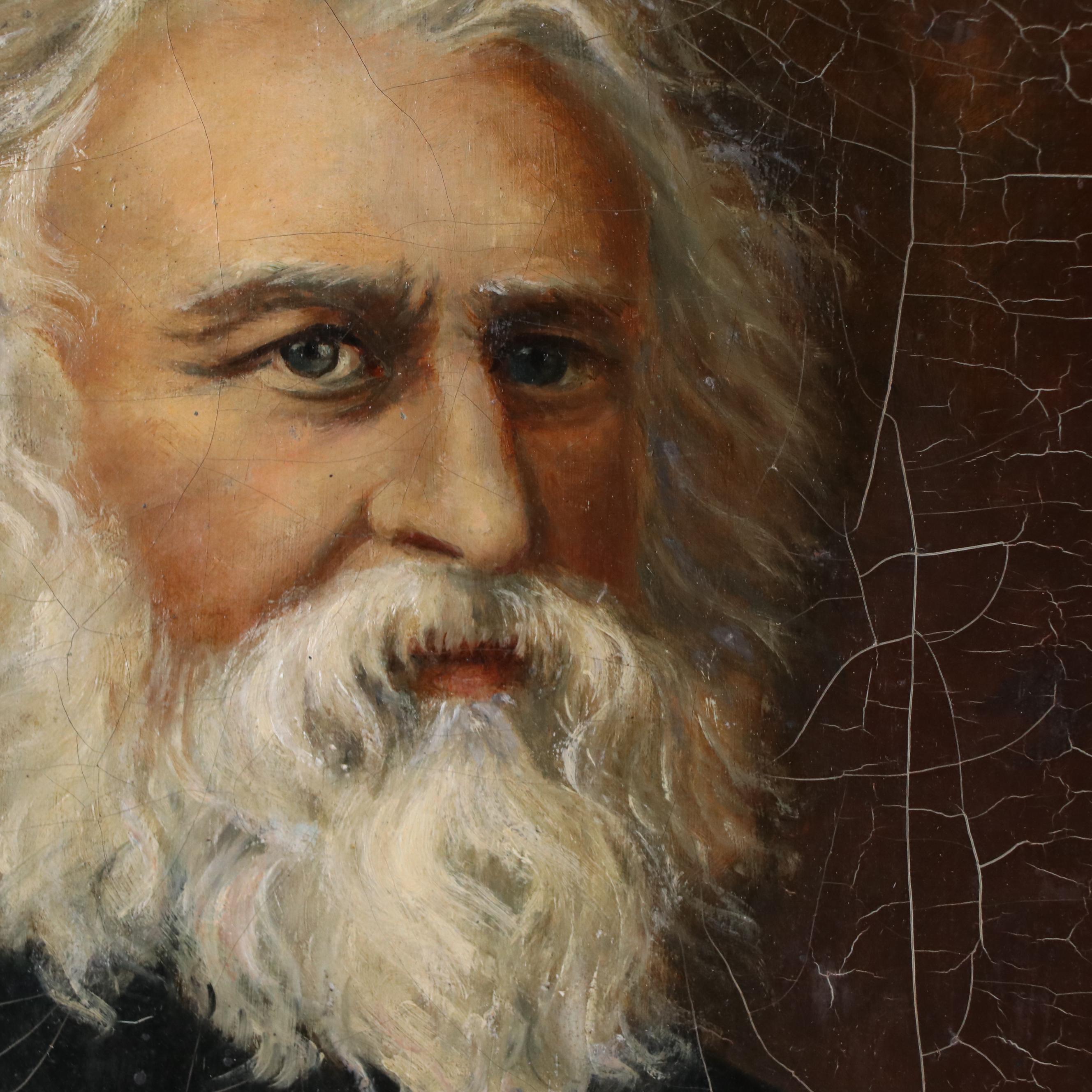 American School Male Portrait Oil Paintings, Late 19th Century