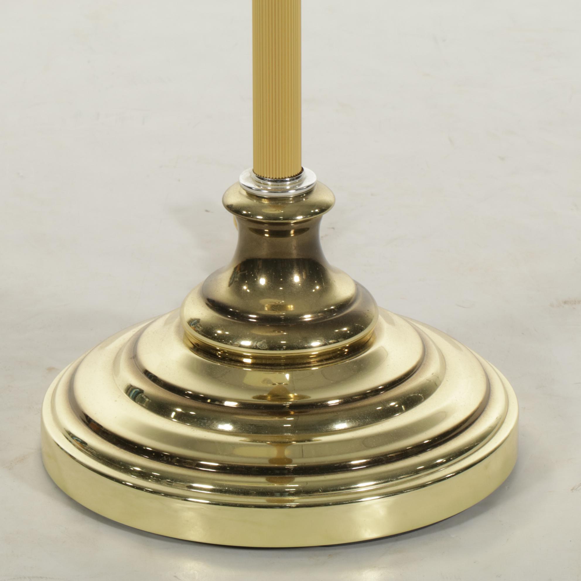 Medallion Lighting Federal Style Brassed Metal Swing-Arm Floor Lamp