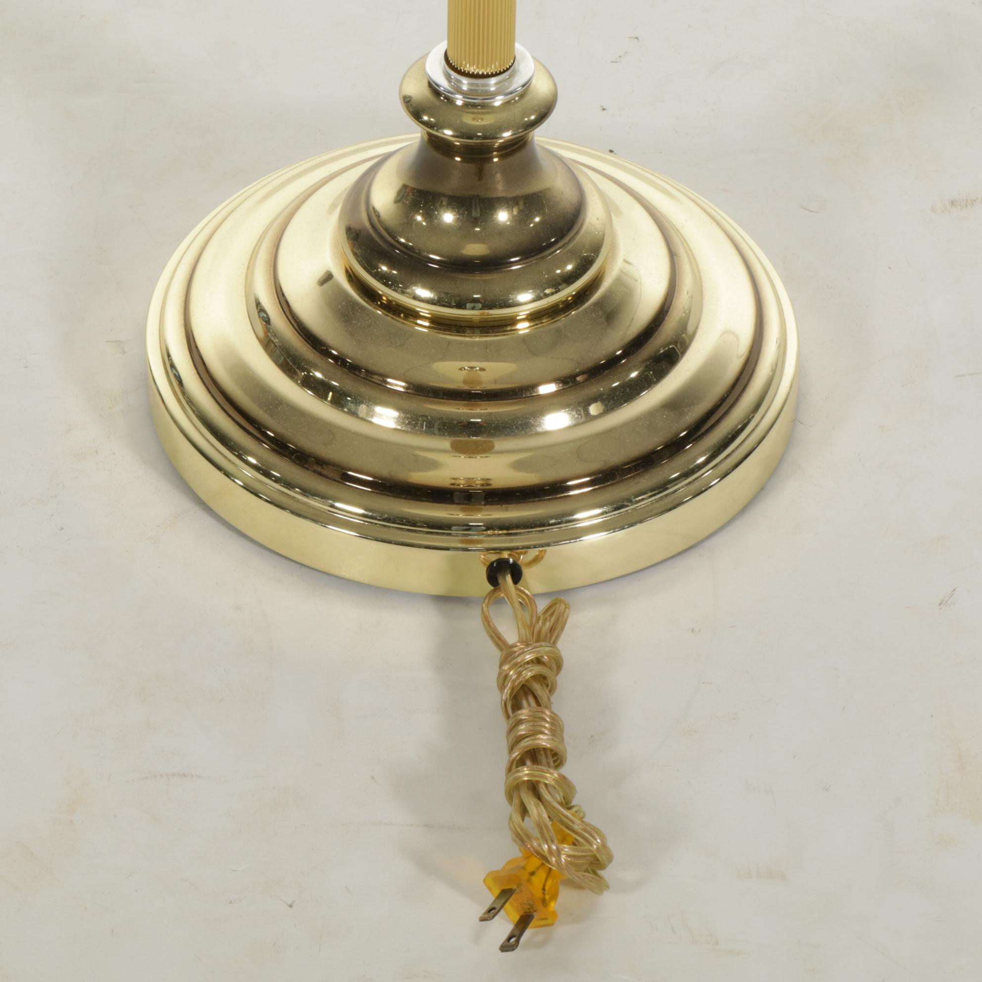 Medallion Lighting Federal Style Brassed Metal Swing-Arm Floor Lamp