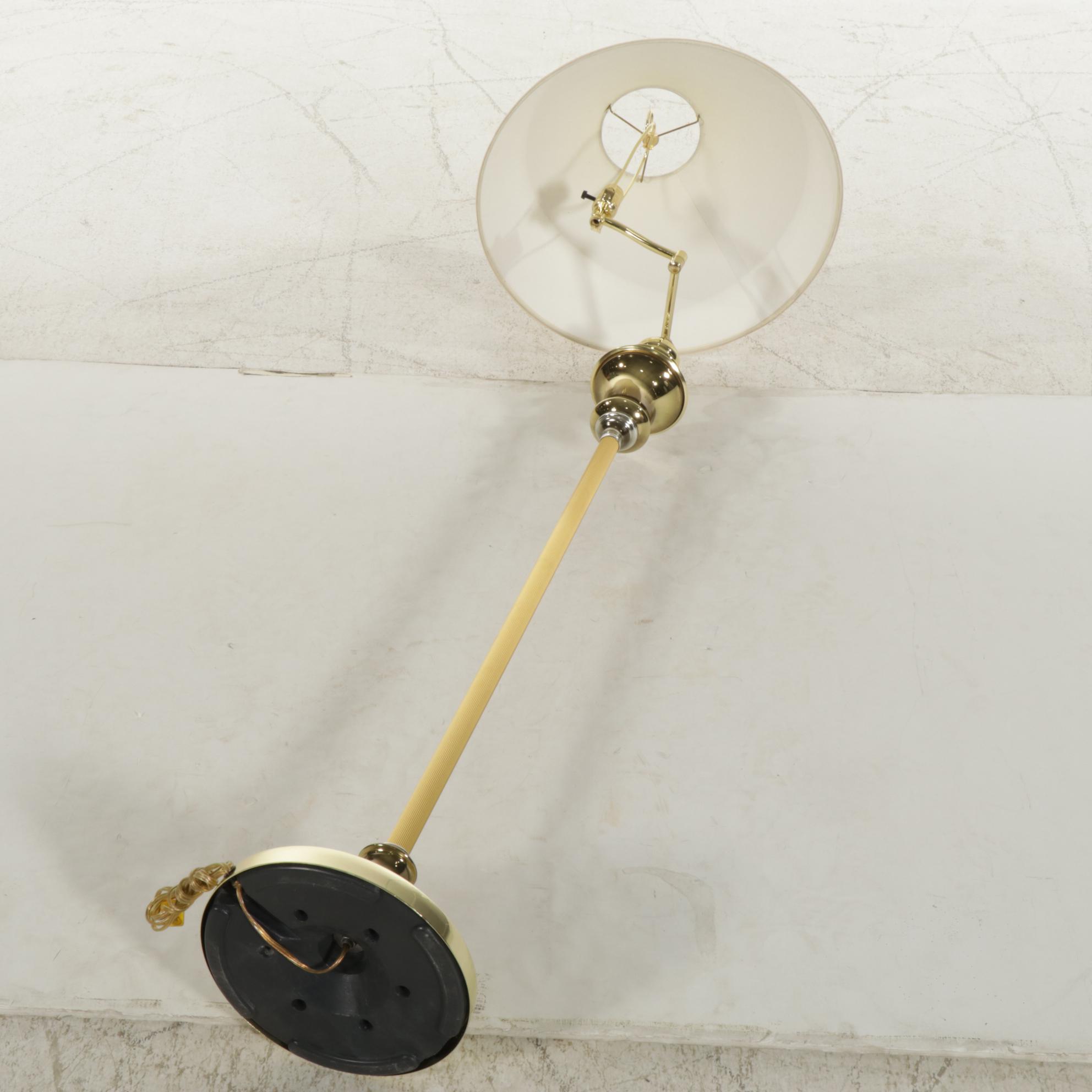 Medallion Lighting Federal Style Brassed Metal Swing-Arm Floor Lamp