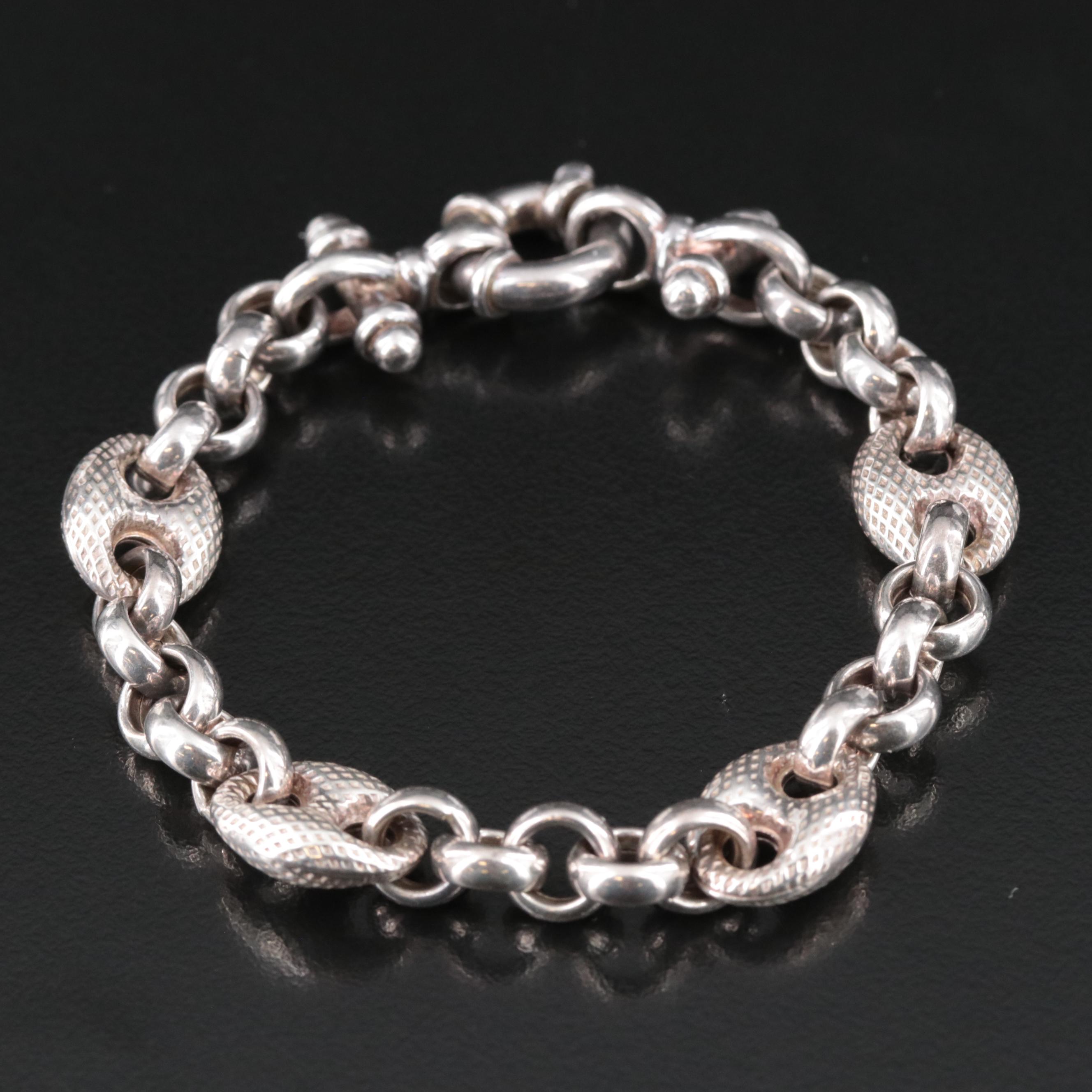 Sterling Fancy Mariner Link Bracelet