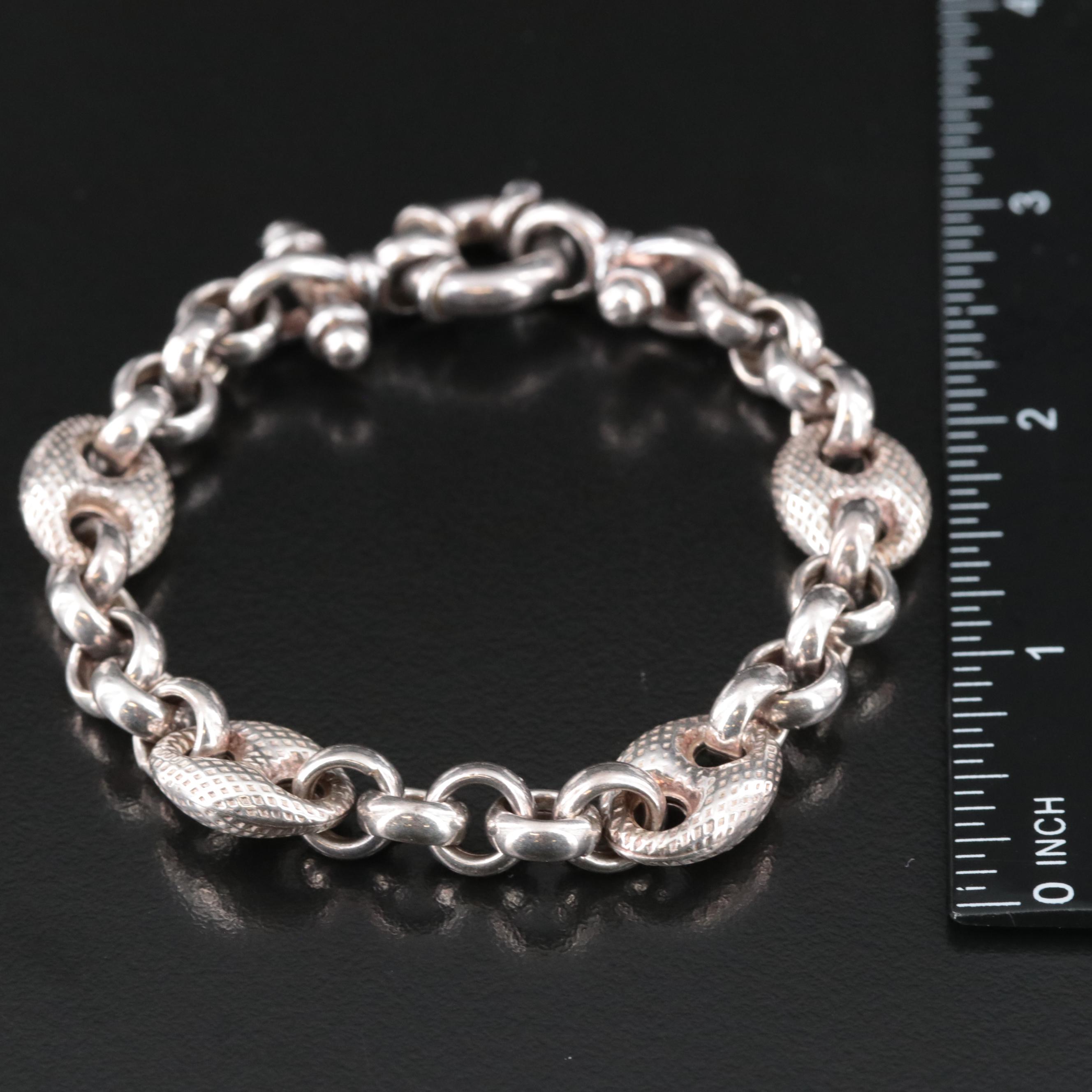 Sterling Fancy Mariner Link Bracelet