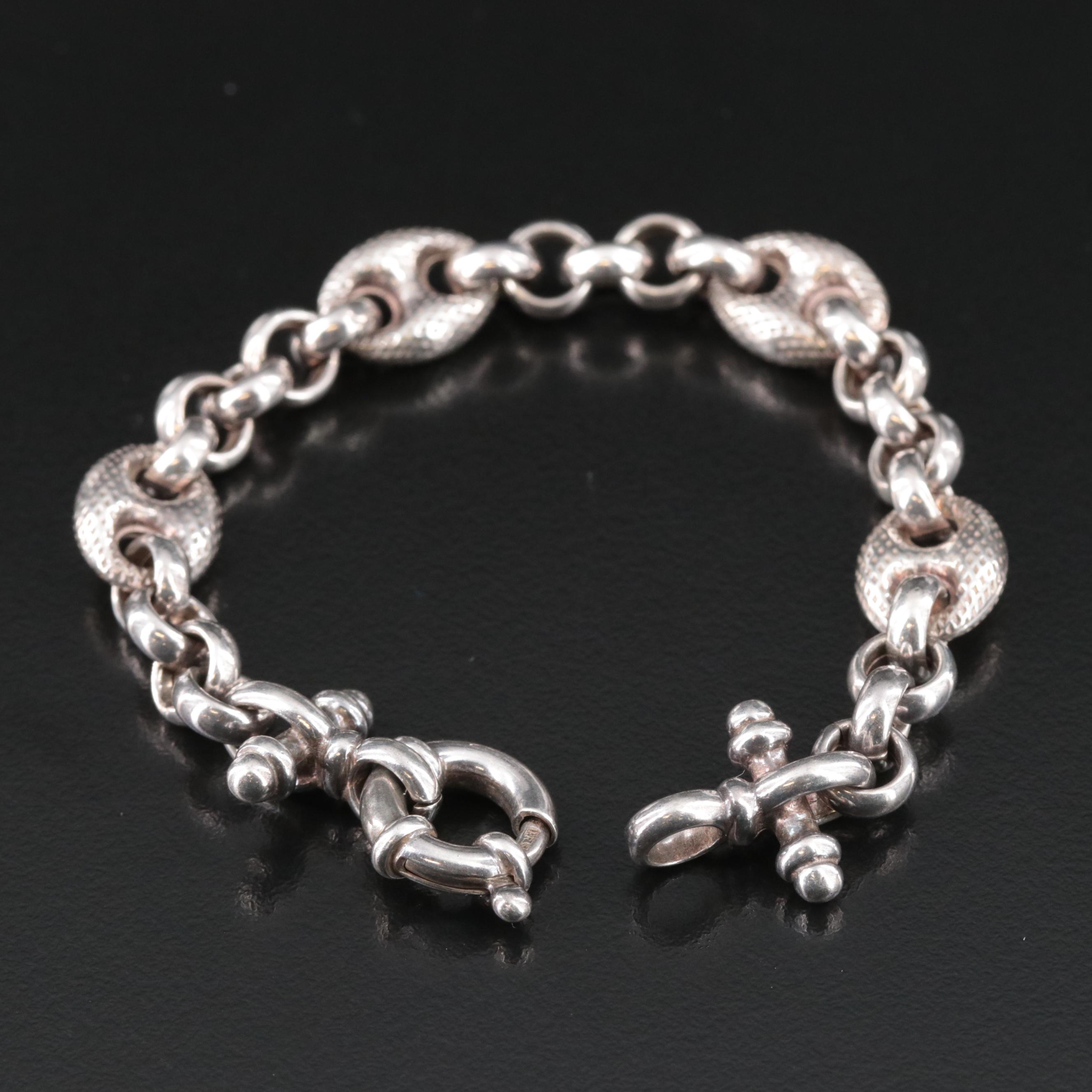 Sterling Fancy Mariner Link Bracelet