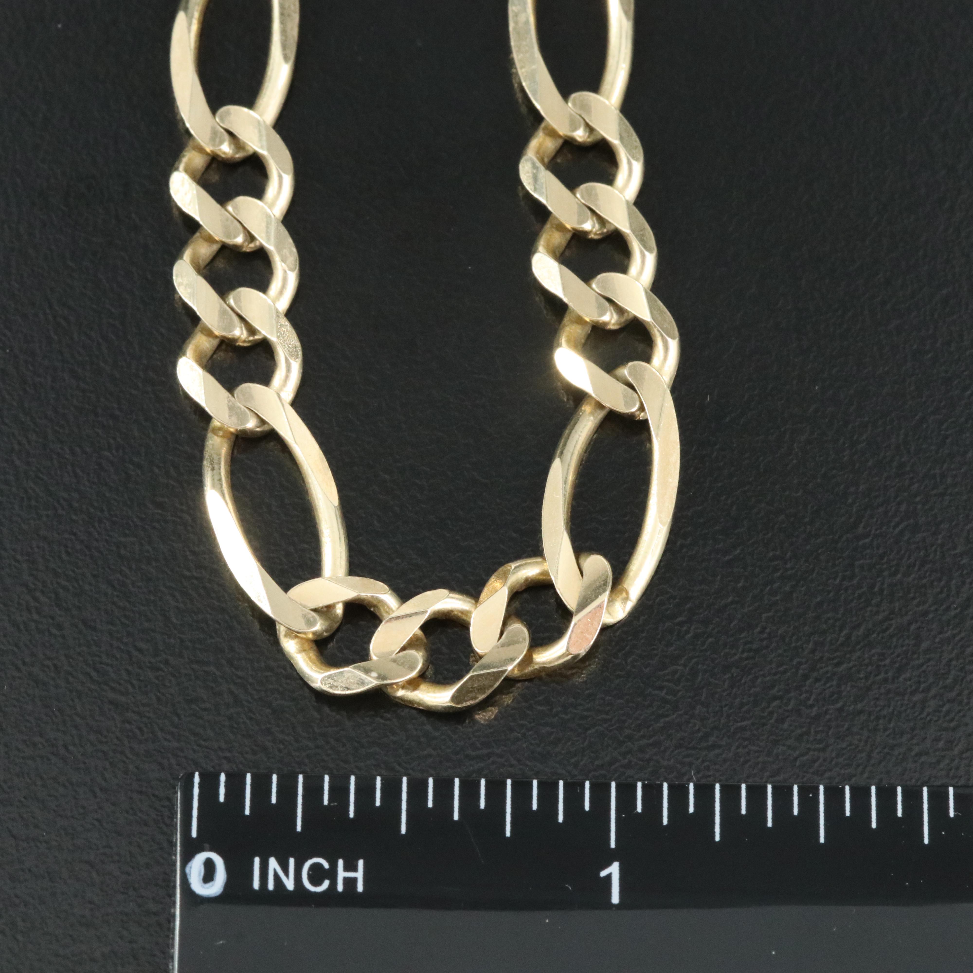 10K Figaro Chain Necklace