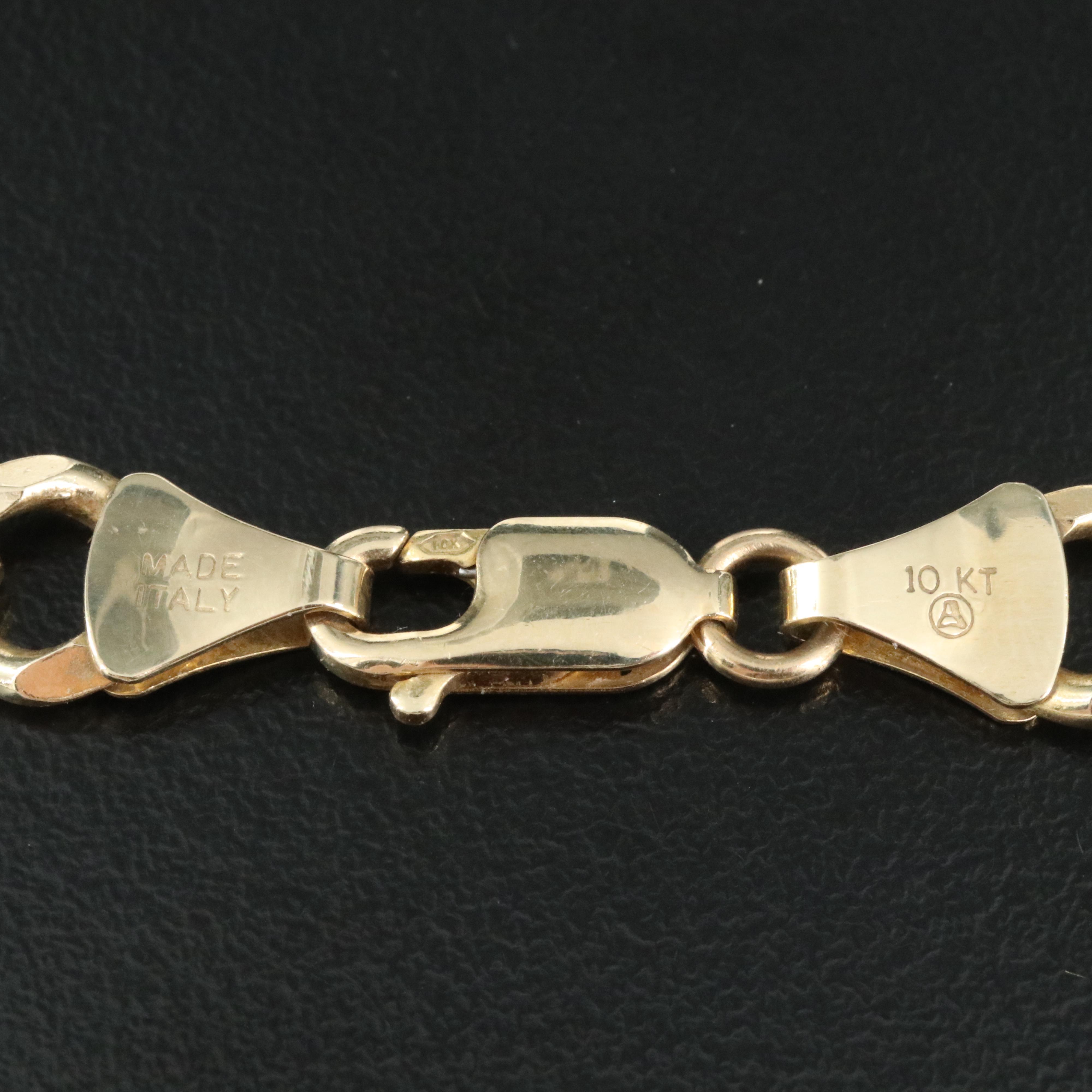 10K Figaro Chain Necklace