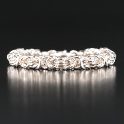 Sterling Byzantine Chain Bracelet