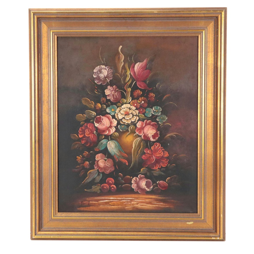 Dutch Style Floral Still Life Oil Painting