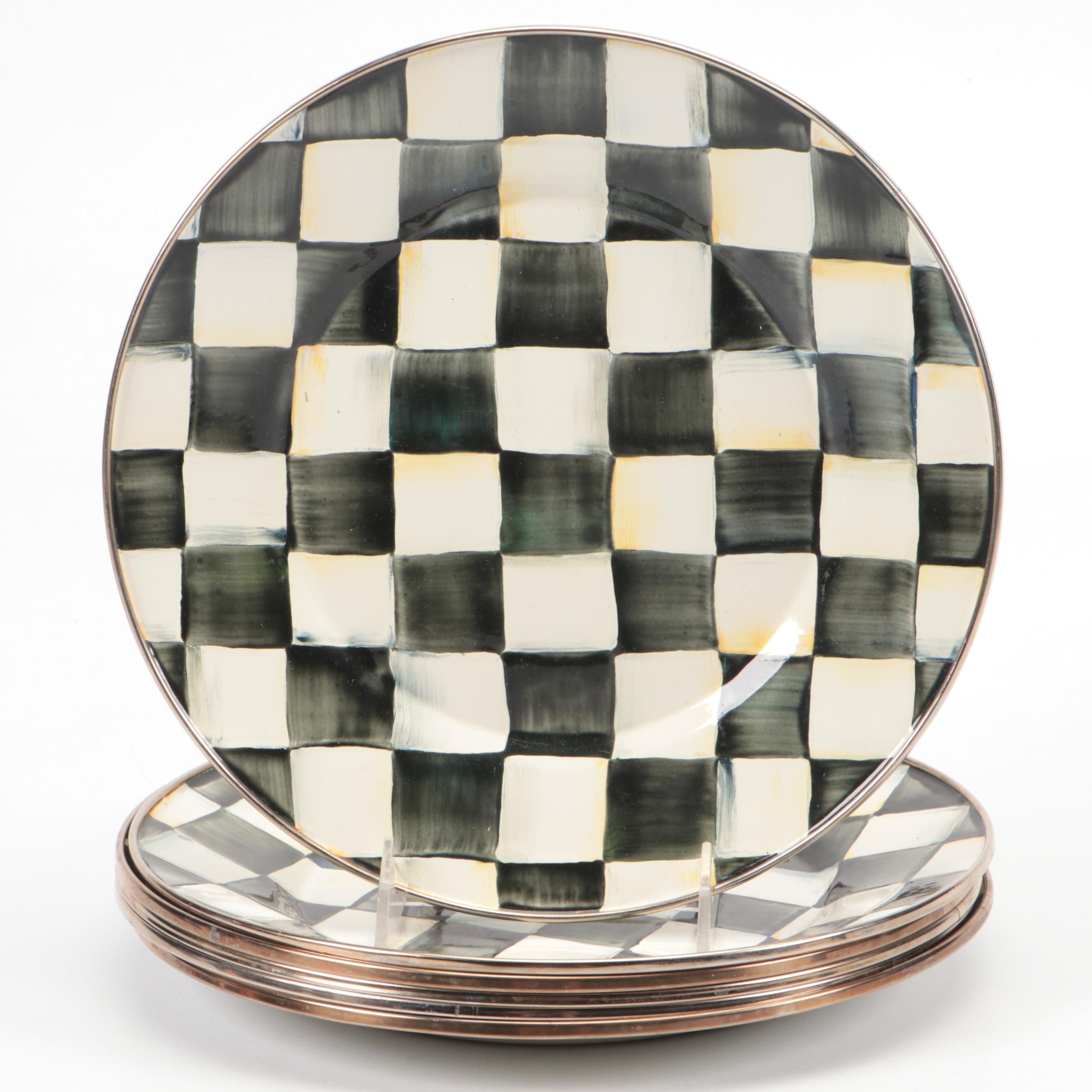 MacKenzie-Childs "Courtly Check" Enameled Plates