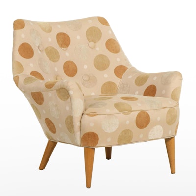 Mid-Century Modern Upholstered Armchair