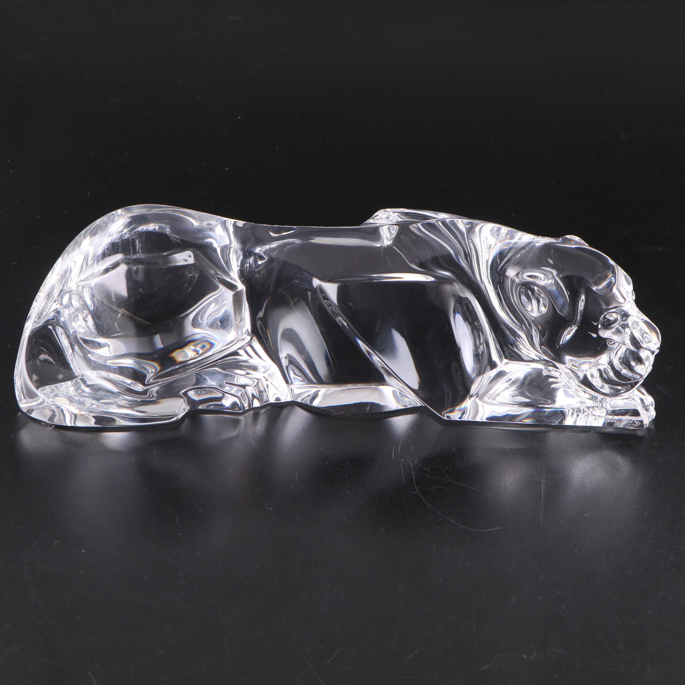 Baccarat "Stalking Panther" Crystal Figurine